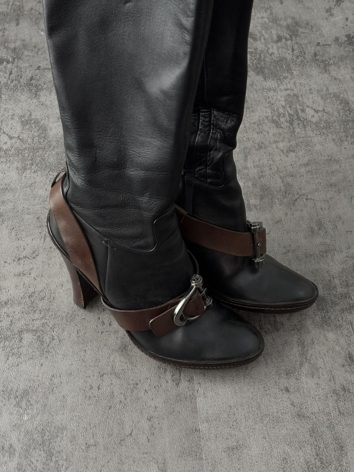 Celine Celine Riding Leather Boots Long Length Size US 8 / IT 38 - 11 Thumbnail