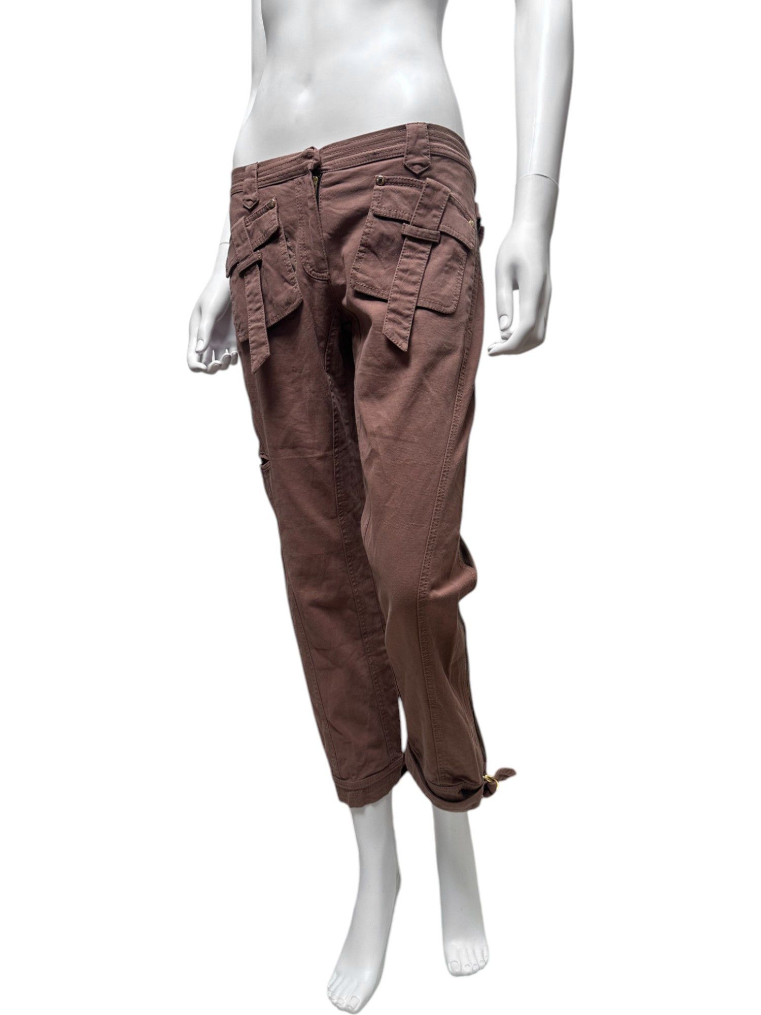 Roberto Cavalli Roberto Cavalli S/S 2005 Bondage Burgundy Pants Size 28" / US 6 / IT 42 - 3 Thumbnail