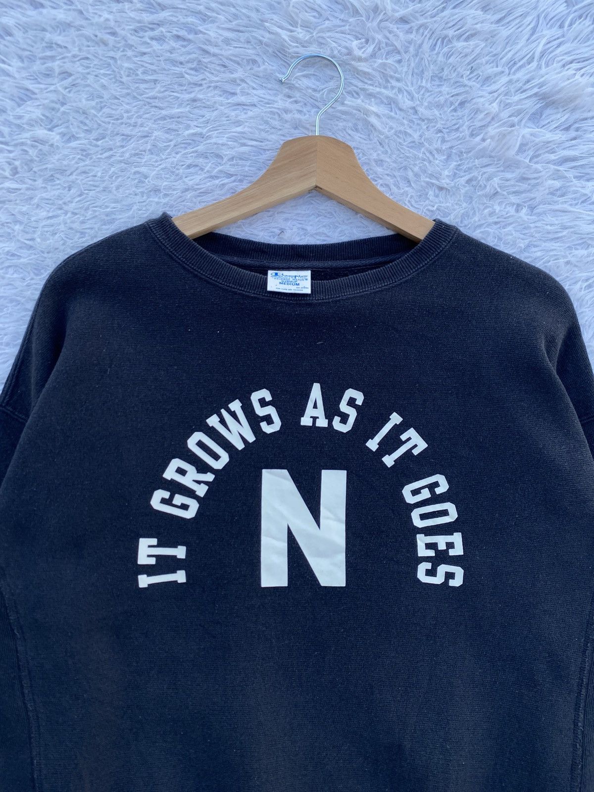 Champion Vtg Champion Reverse Weave "It Grows As It Goes N" Sweater Size US M / EU 48-50 / 2 - 1 Thumbnail