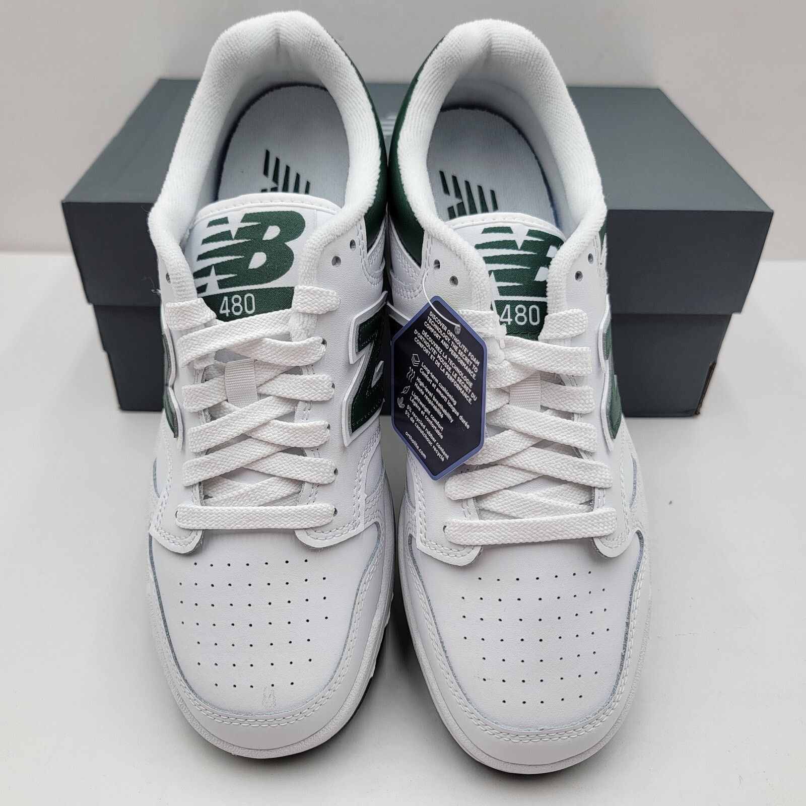 New Balance New Balance 480 White/Green Sneakers BB480LNG Mens Sz 7.5 Size US 7.5 / EU 40-41 - 4 Thumbnail