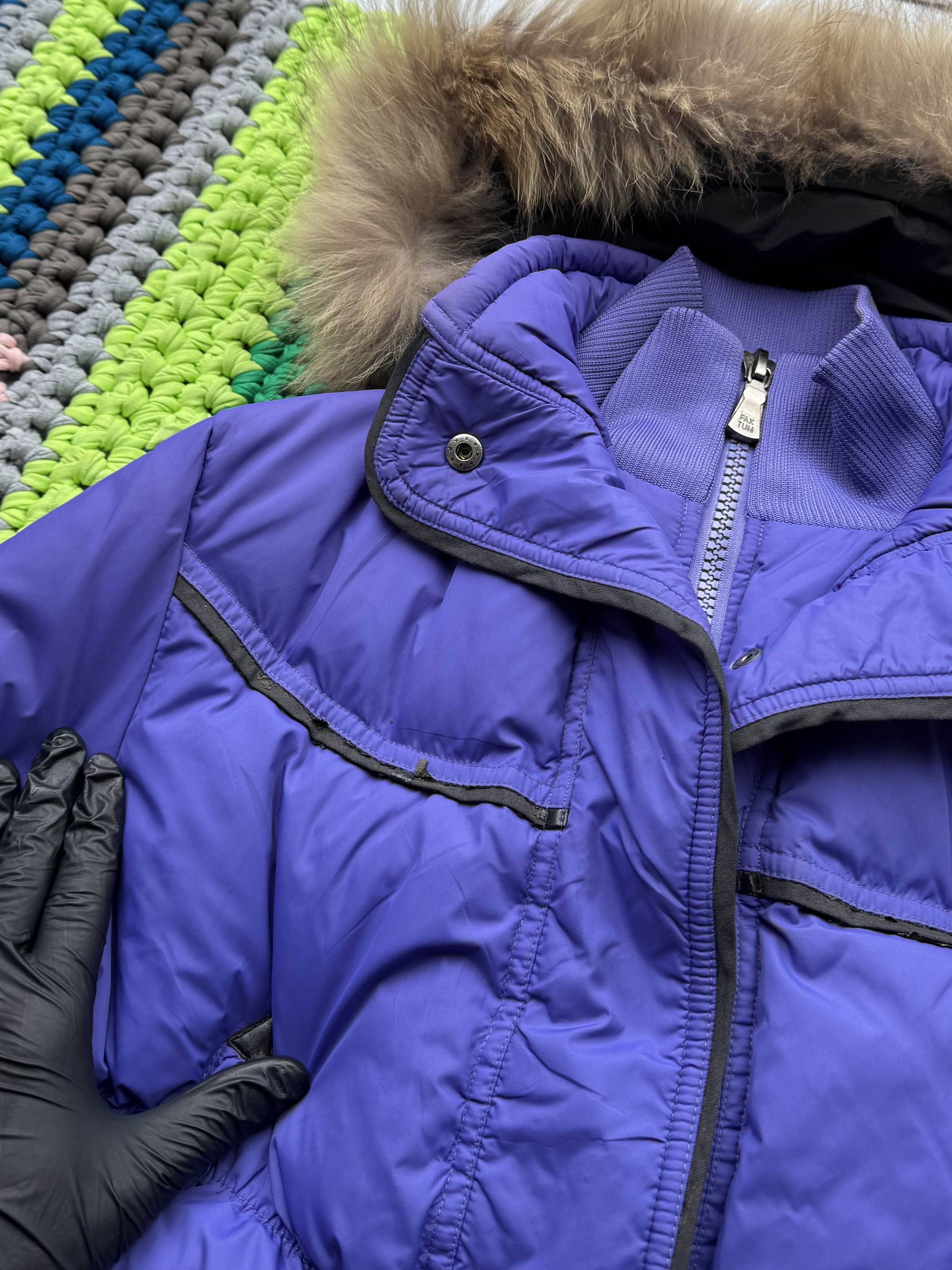 If Six Was Nine Vintage Down Cropped Hooded Jacket With Fur (D10) Size S / US 4 / IT 40 - 4 Thumbnail