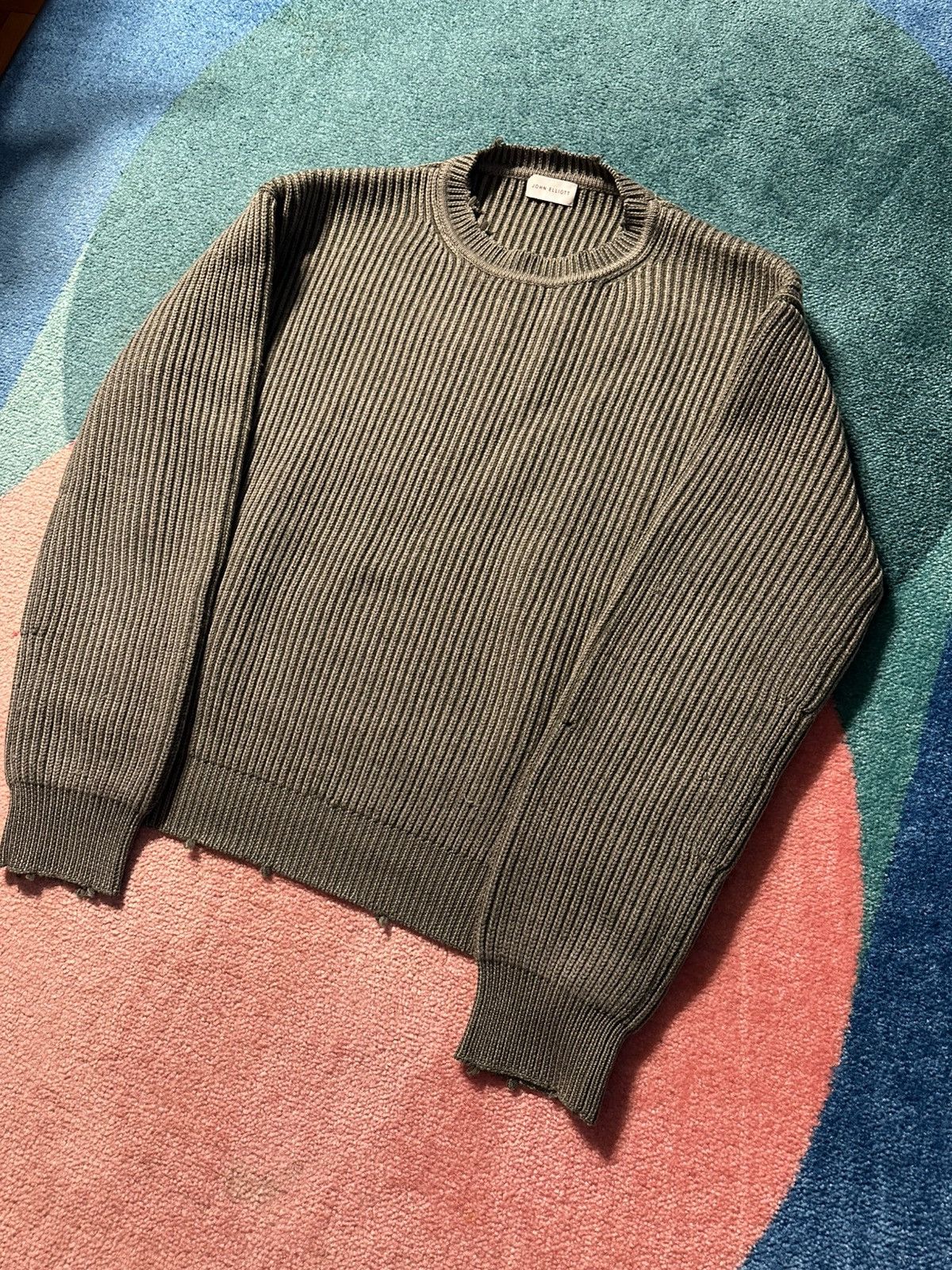 John Elliott John Elliot Structure Wool Knit Crewneck Size US XL / EU 56 / 4 - 2 Thumbnail
