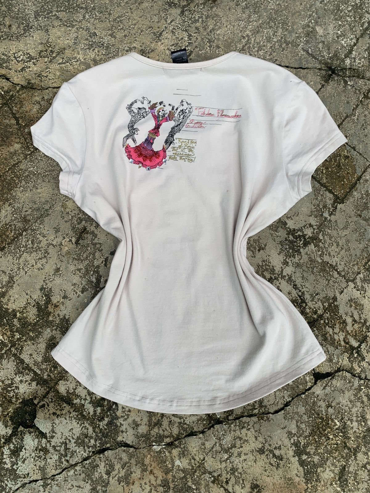 Japanese Brand y2k Kashitu Girl Behaviour Graphic Beady Top Size M / US 6-8 / IT 42-44 - 3 Thumbnail