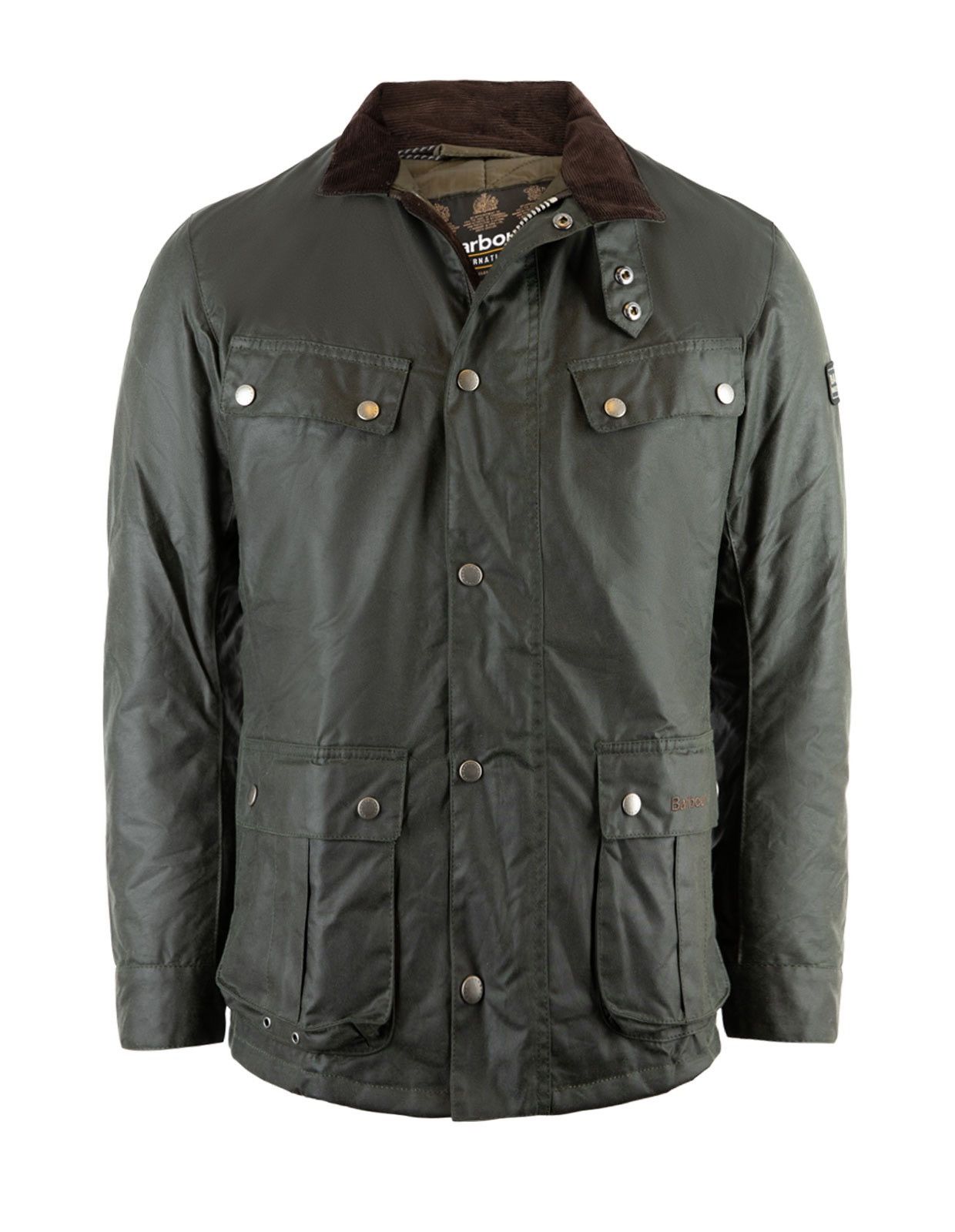 image of Barbour International Wax Duke Jacket Sage in Green, Men's (Size Large)