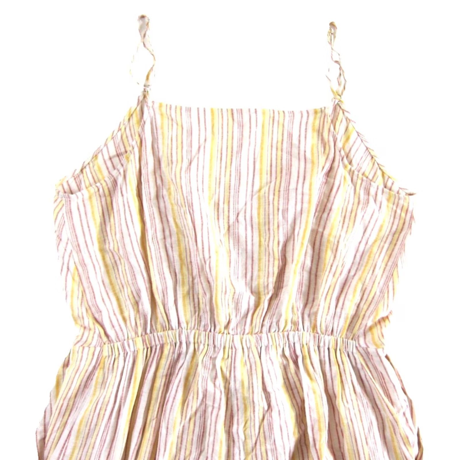 Ann Taylor Ann Taylor Loft Lounge Pink Linen Jumpsuit Wide Leg Pocket Spaghetti Strap V-Neck Large Ladies Women XS-XXL Size 36" / US 14 / IT 50 - 5 Thumbnail