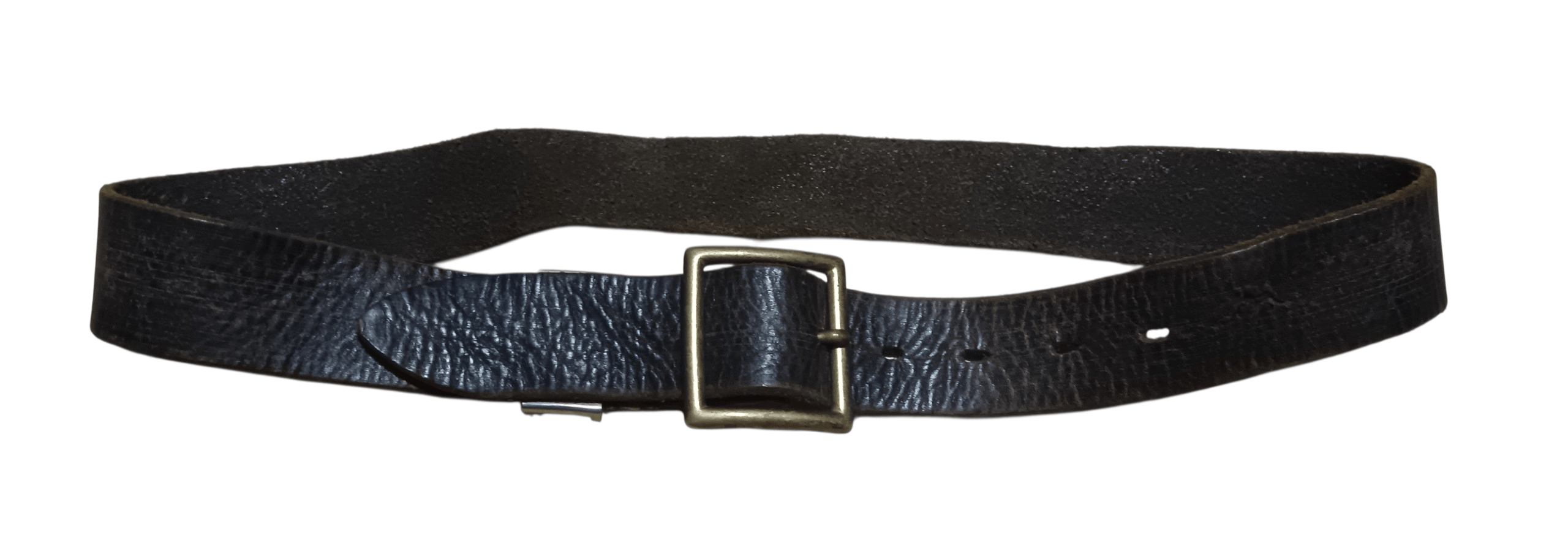 Genuine Leather VINTAGE LEATHER BELT WITH BRASS BUCKLE Size 32 - 1 Thumbnail