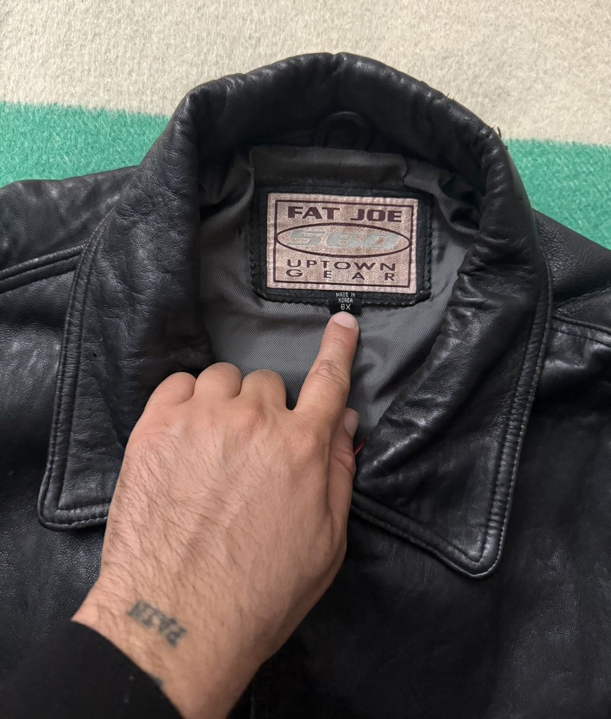 Rap Tees Vintage 90s Fat Joe FJ560 560 Leather Jacket Terror Squad Size US XXL / EU 58 / 5 - 8 Thumbnail