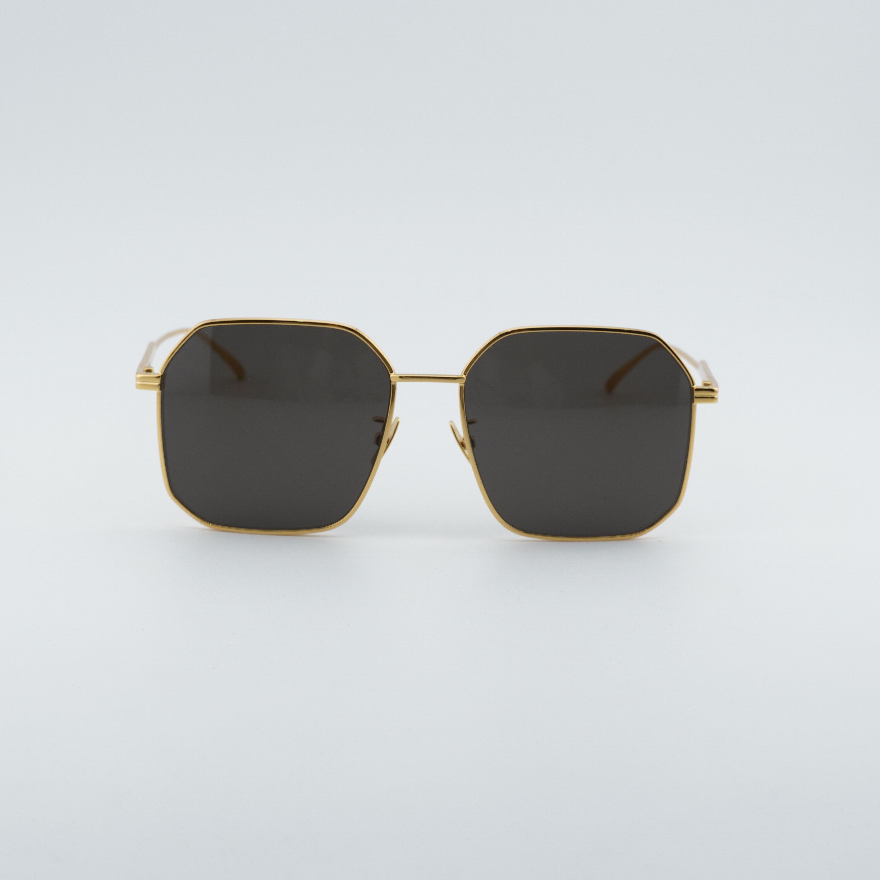 Bottega Veneta Bottega Veneta BV1108SA 001 Sunglasses Gold Square Frame Size ONE SIZE - 6 Thumbnail