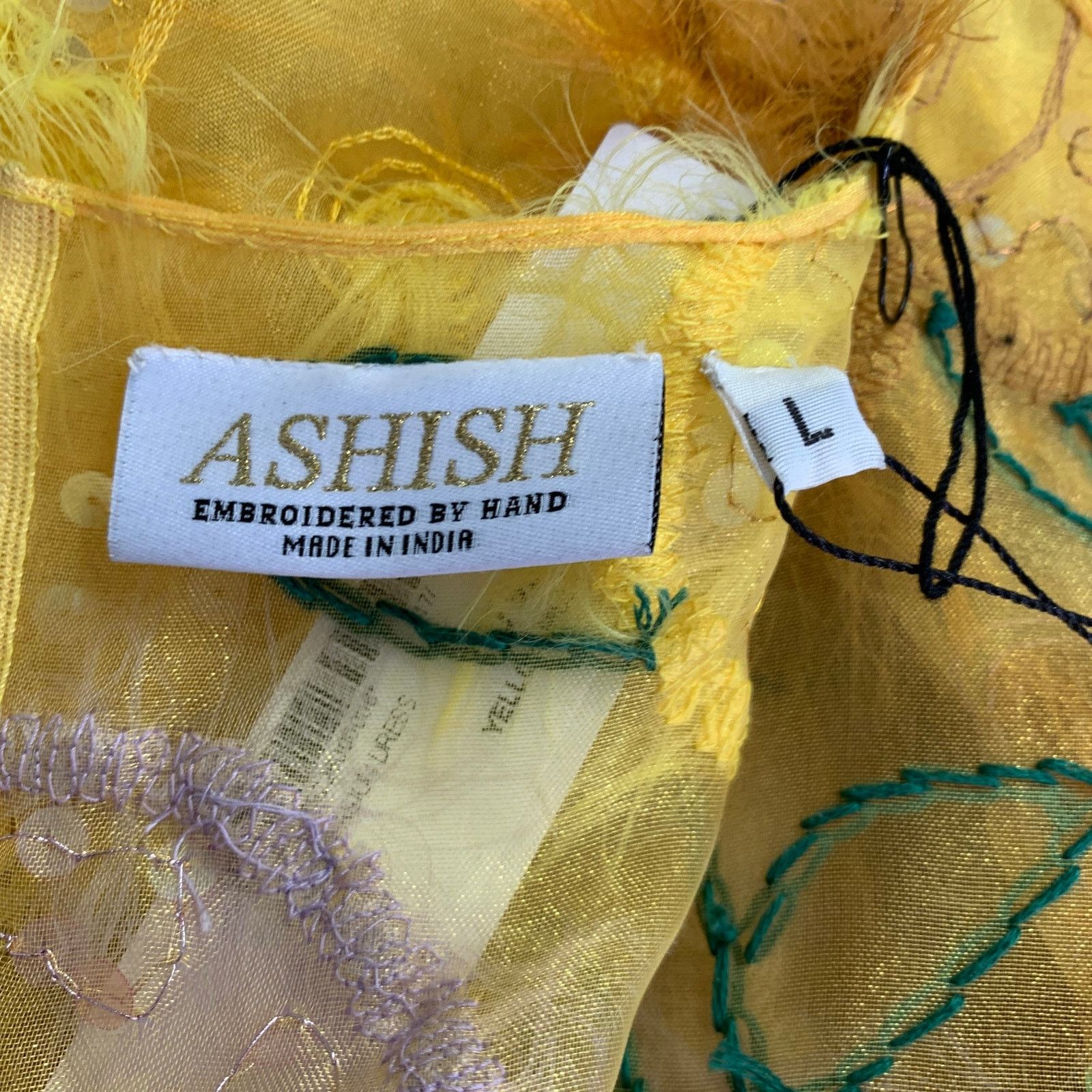 ASHISH ASHISH Size L Organza Ostrich Cocktail Dress Size L / US 10 / IT 46 - 5 Thumbnail