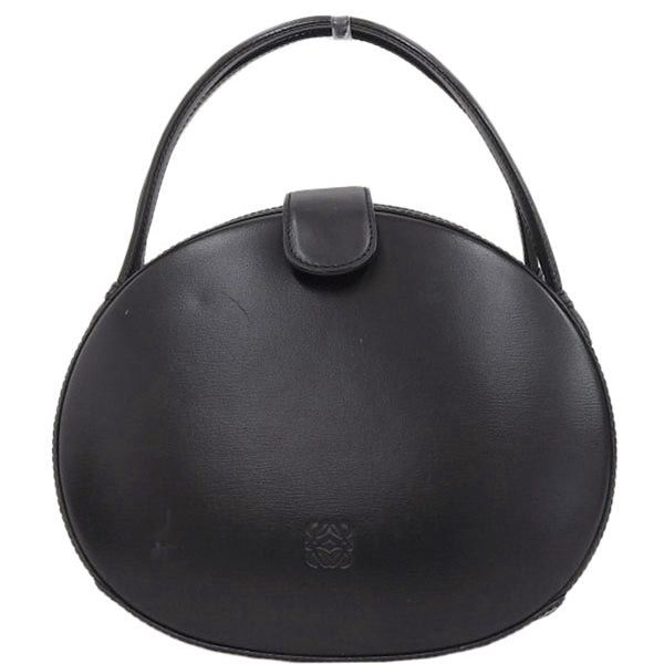 image of Loewe Anagram Logo Embossed Top Handle Bag Black, Women's