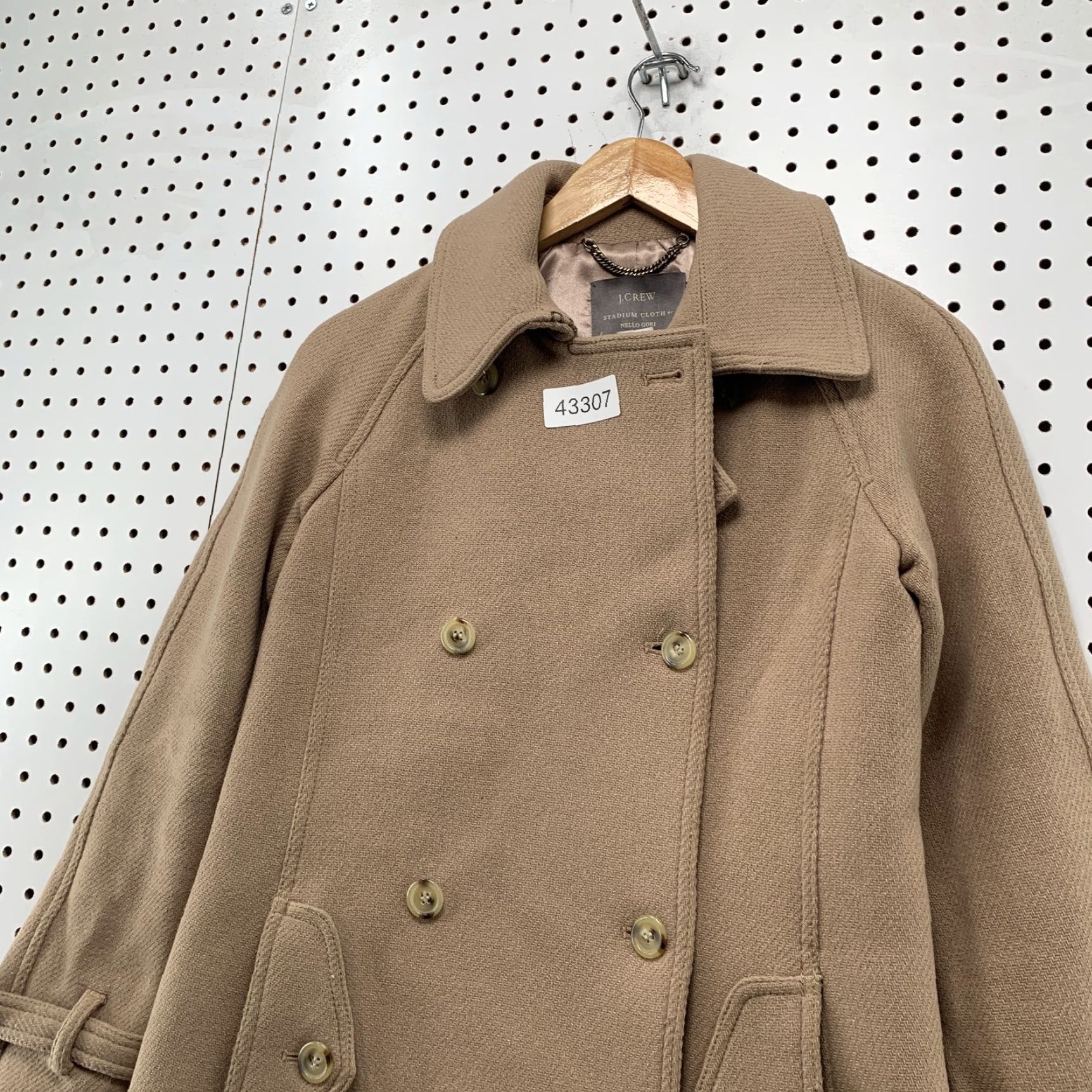 J.Crew J.CREW Nello Gori Coat Womens Size 0 Beige Wool Double Breasted Pea Coat Winter Casual Size XS / US 0-2 / IT 36-38 - 3 Thumbnail