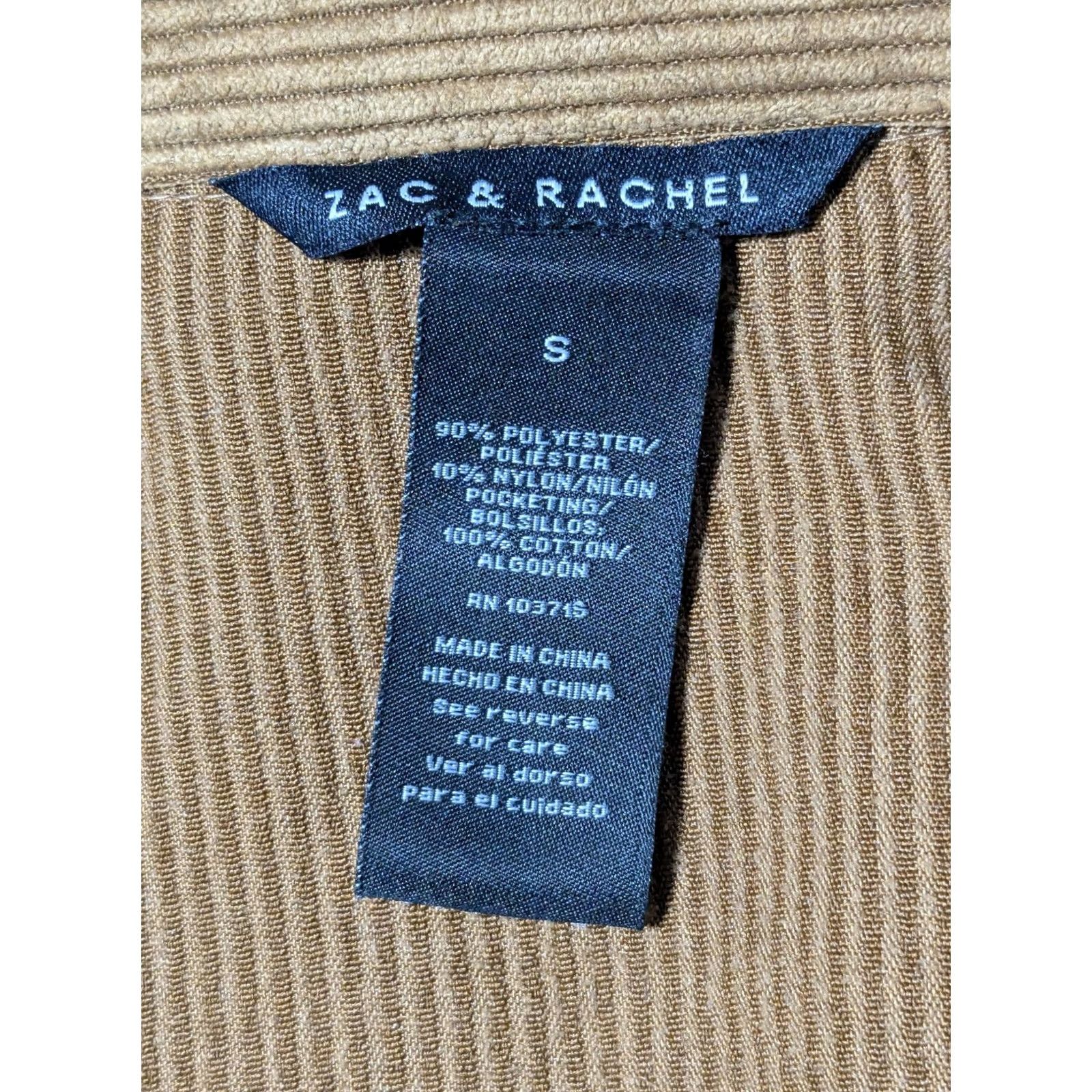 Vintage ZAC & RACHEL Women Small Brown Button Cropped Corduroy Jacket Size S / US 4 / IT 40 - 4 Thumbnail