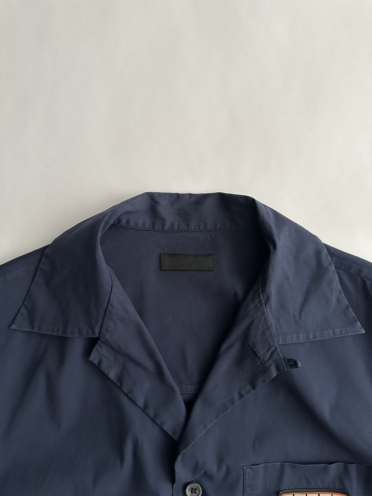 Prada Prada Chest Logo Shortsleeve Bowling Shirt Size US L / EU 52-54 / 3 - 3 Thumbnail