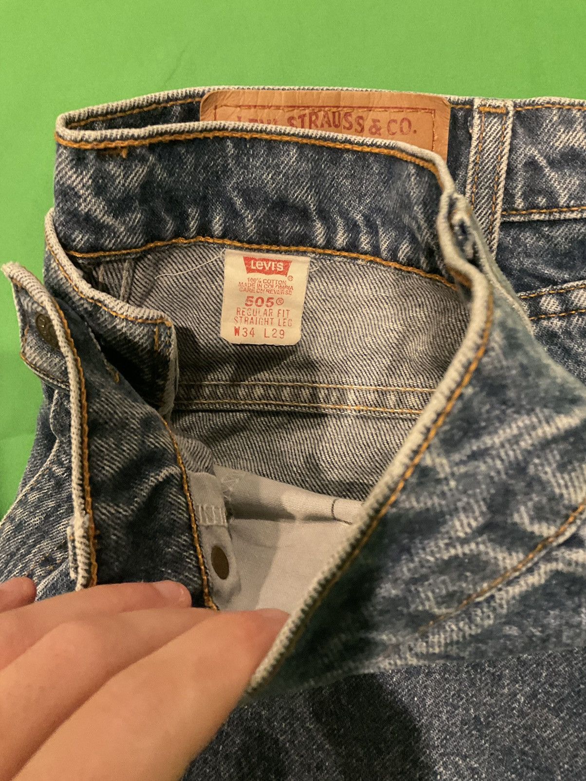 Levi's × Vintage Vintage Levi's 505 navy denim jeans Size US 34 / EU 50 - 3 Thumbnail