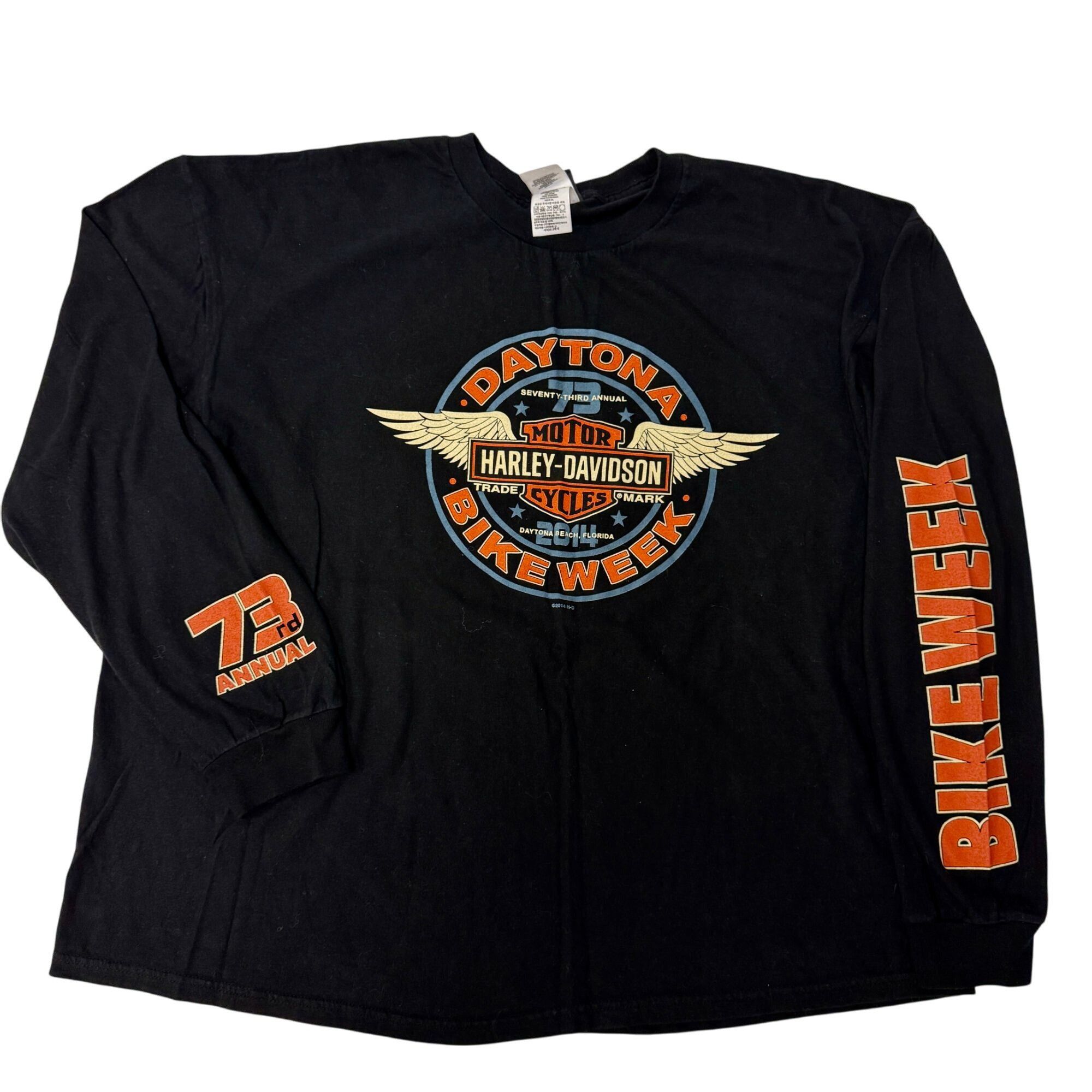 Harley Davidson Motorcycle 73rd Annual DAYTONA Beach BIKE Week H-D LS Shirt Size US XXL / EU 58 / 5 - 2 Thumbnail
