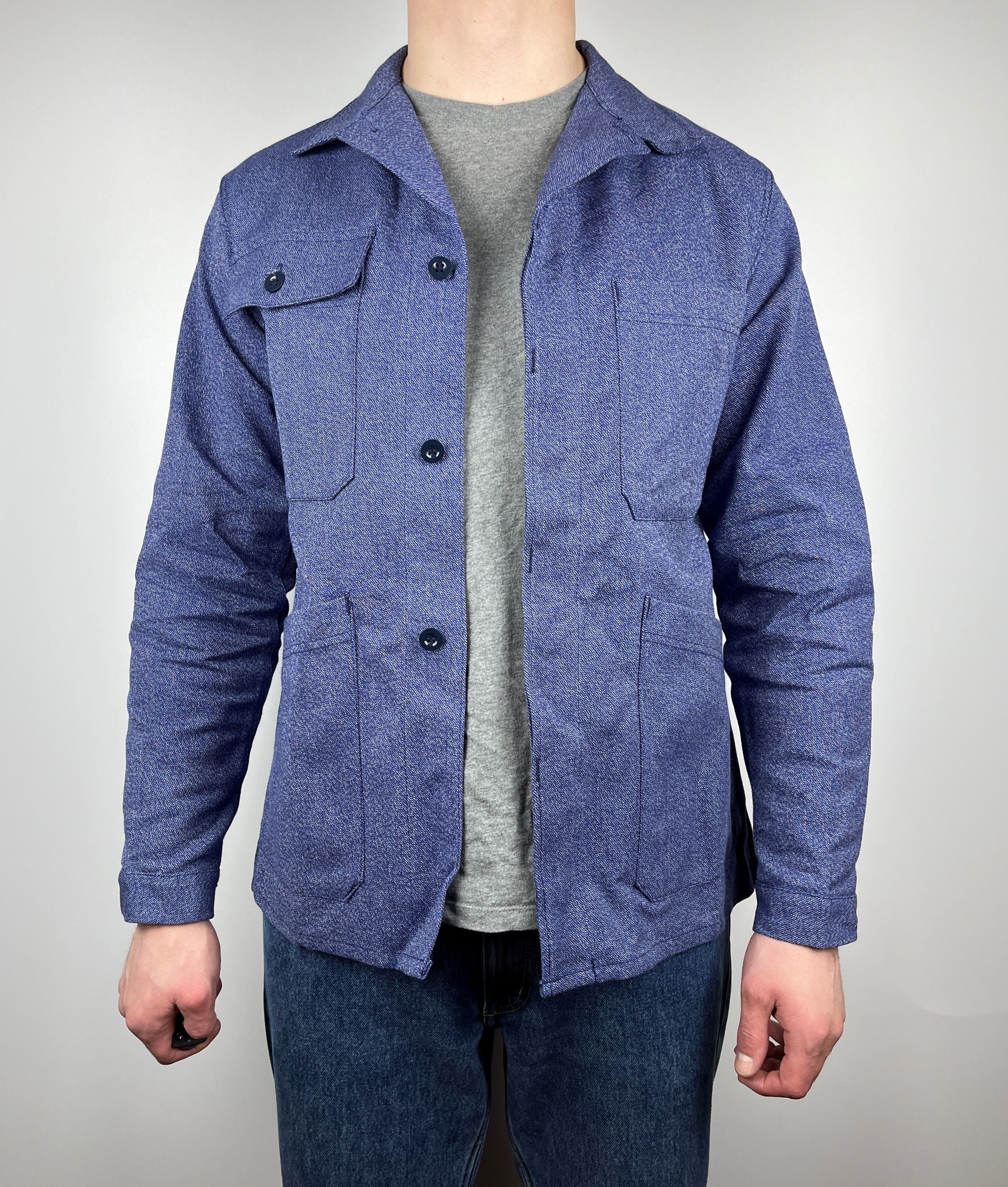 Le Laboureur Vintage French Work Jacket Lutteurs Sanfor Chore Workwear Size US M / EU 48-50 / 2 - 1 Thumbnail