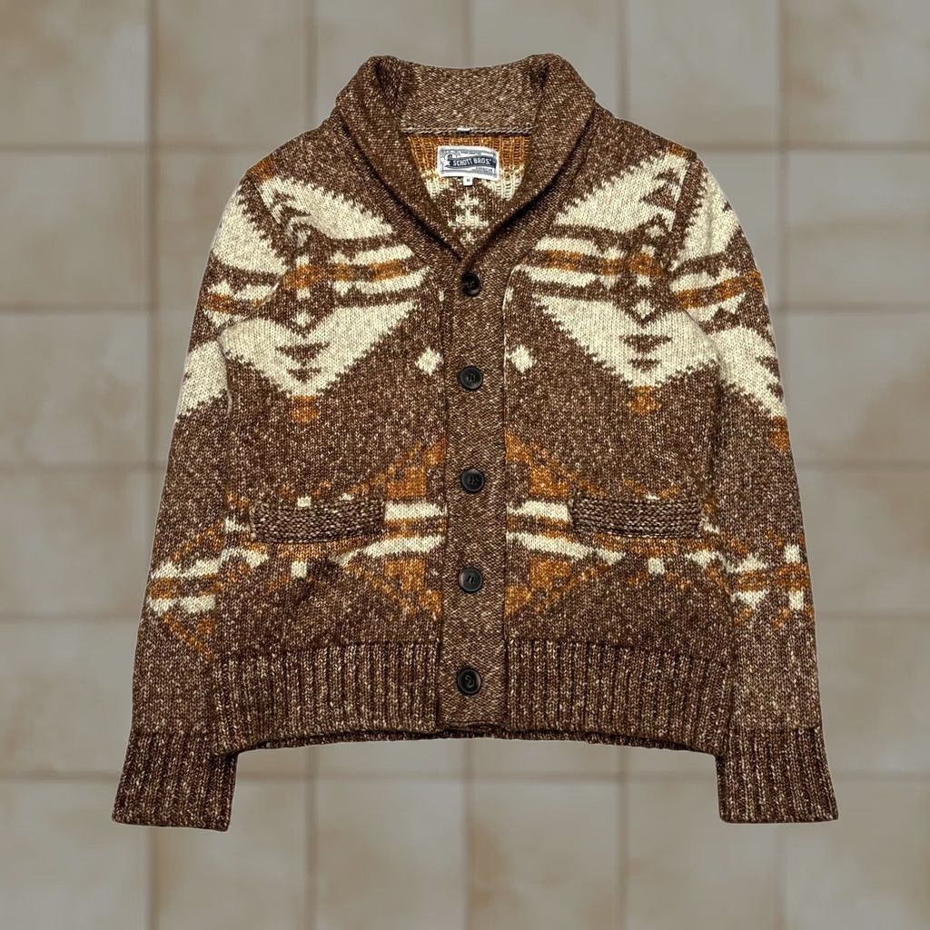 Schott Schott Southwestern Motif Yak Wool Shawl Collar Cardigan Sweater M Men's Size US M / EU 48-50 / 2 - 1 Thumbnail