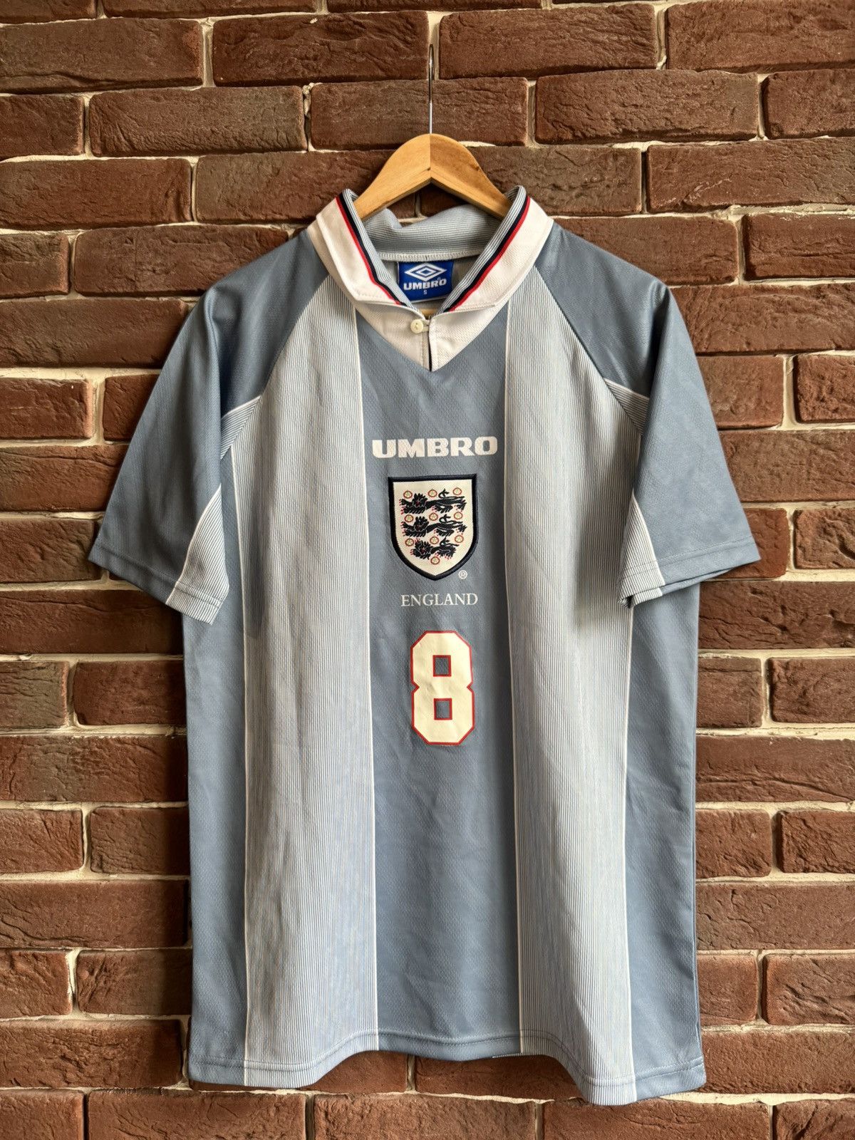 Umbro Rare Vintage 90s England #8 Gascoigne Umbro Football Jersey Size US S / EU 44-46 / 1 - 1 Thumbnail