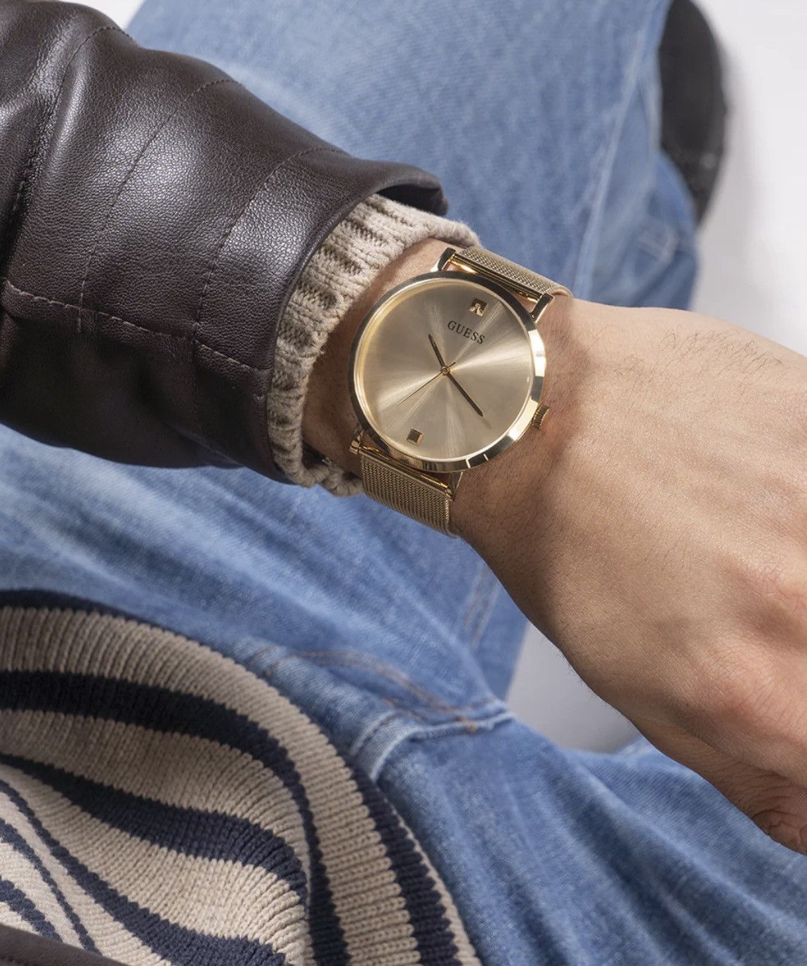 Guess Guess gold tone analog watch MESH BAND ADJUSTABLE BRACELET Size ONE SIZE - 12 Thumbnail