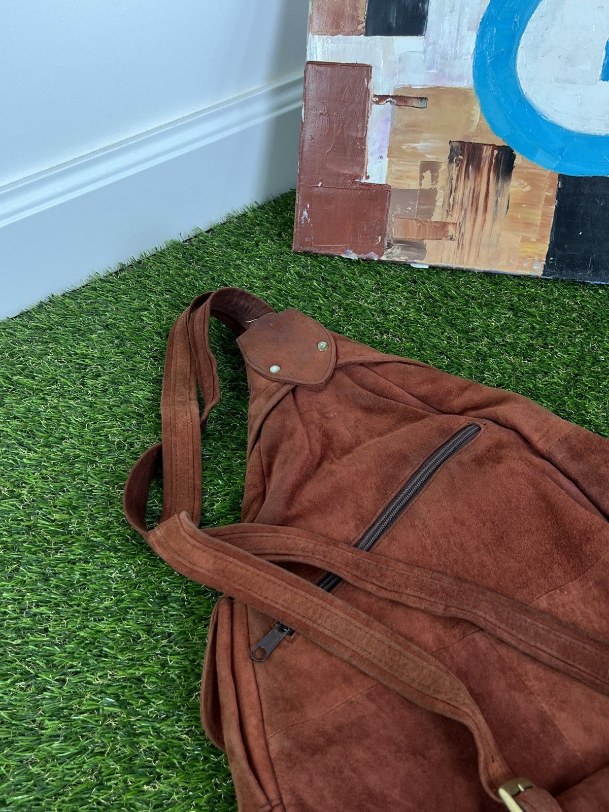 Japanese Brand Y2k Vintage Traveller Suede Leather Sling Bag Brown Size ONE SIZE - 8 Thumbnail