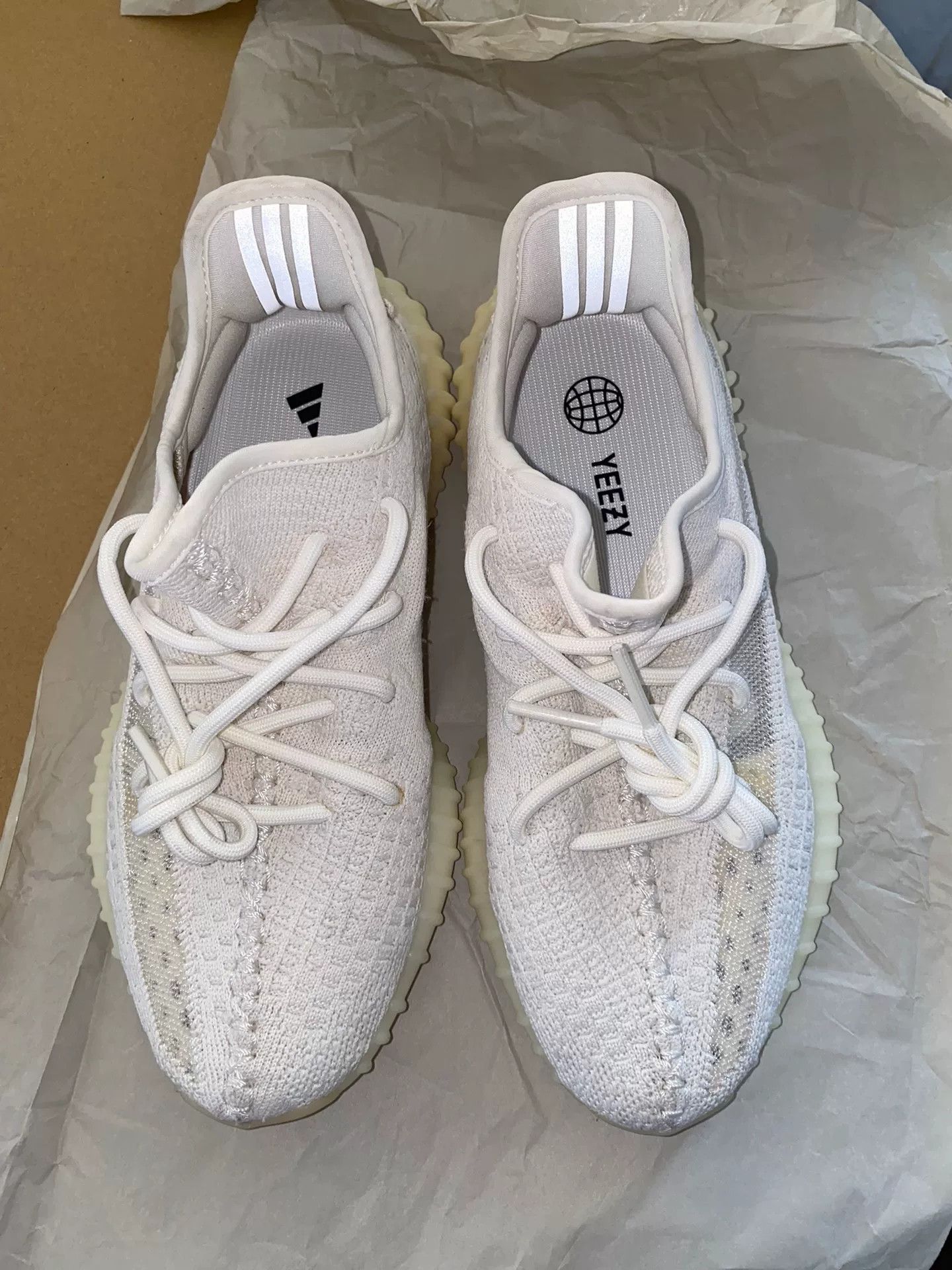 Adidas Adidas YEEZY350 White Lowtop Sneakers 35 Men Size US 5 / EU 37 - 1 Thumbnail