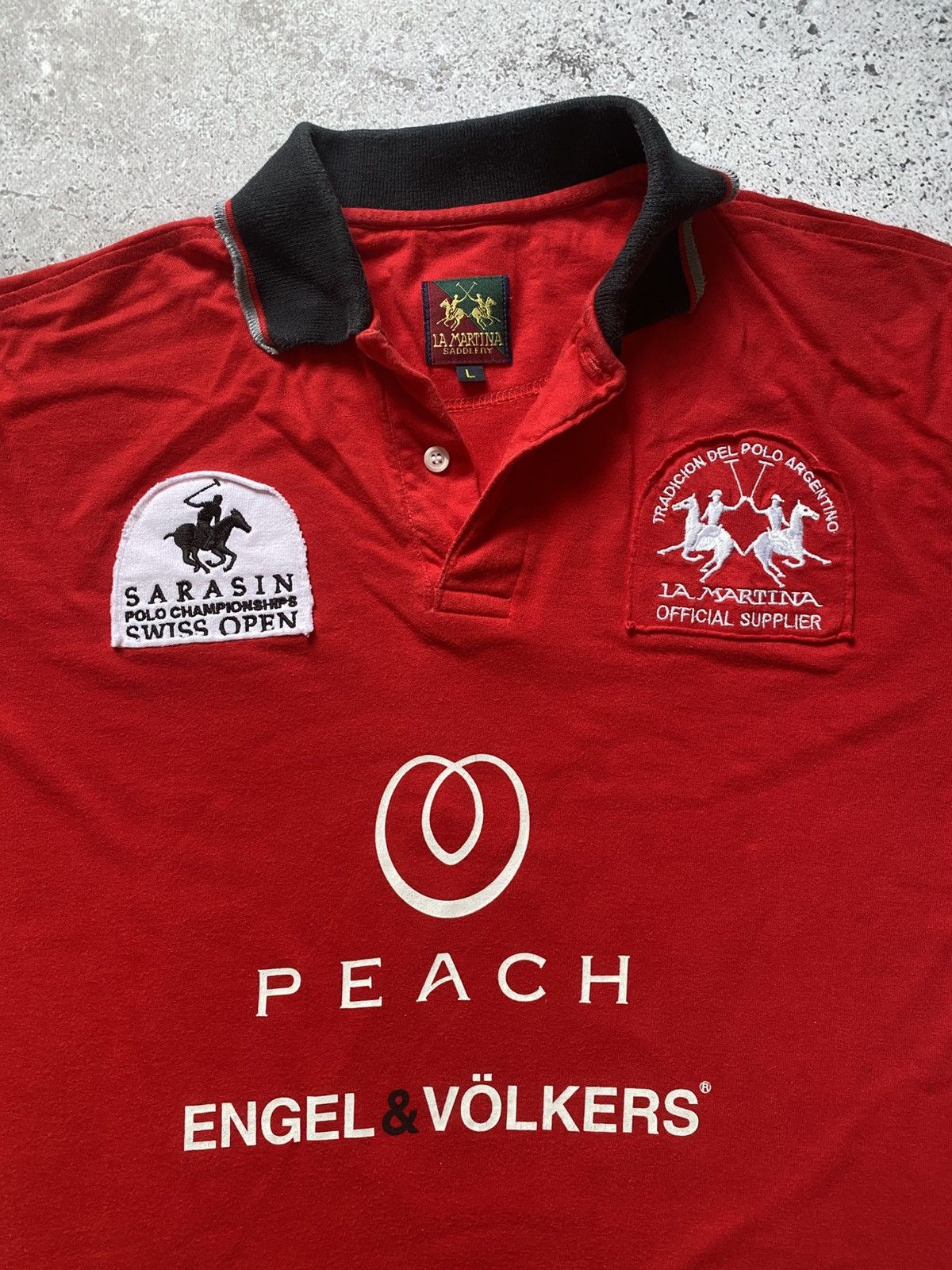 La Martina La Martina Sarasin Polo Team Swiss Open Shirt Zurich Peach Size US L / EU 52-54 / 3 - 2 Thumbnail
