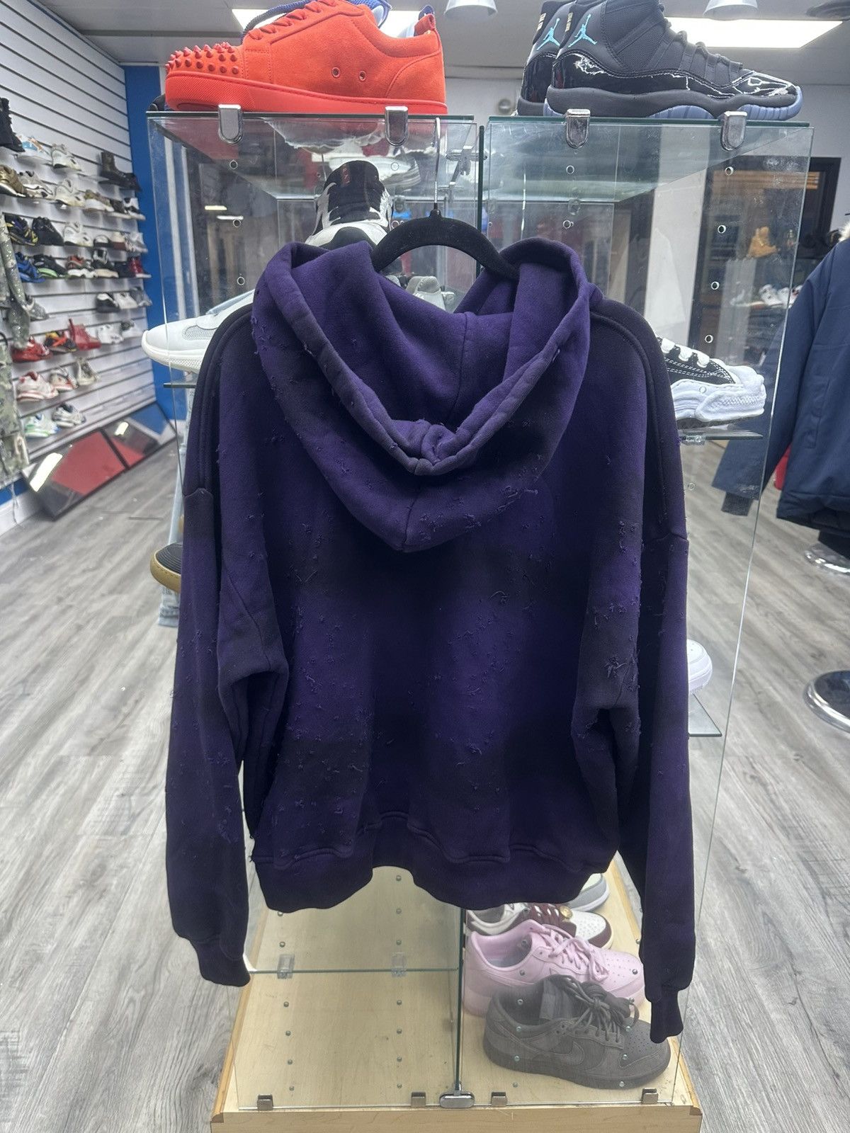 Amiri Amiri Purple Tie-Dye Distressed Hoodie Size US S / EU 44-46 / 1 - 2 Thumbnail