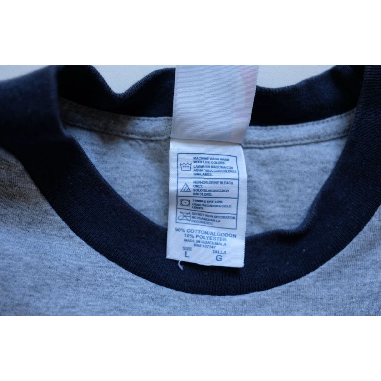 Vintage VINTAGE 90s COMEDY FUNNY GRAPHIC GRAY RINGER COTTON T SHIRT SZ L Mens Size US L / EU 52-54 / 3 - 7 Thumbnail