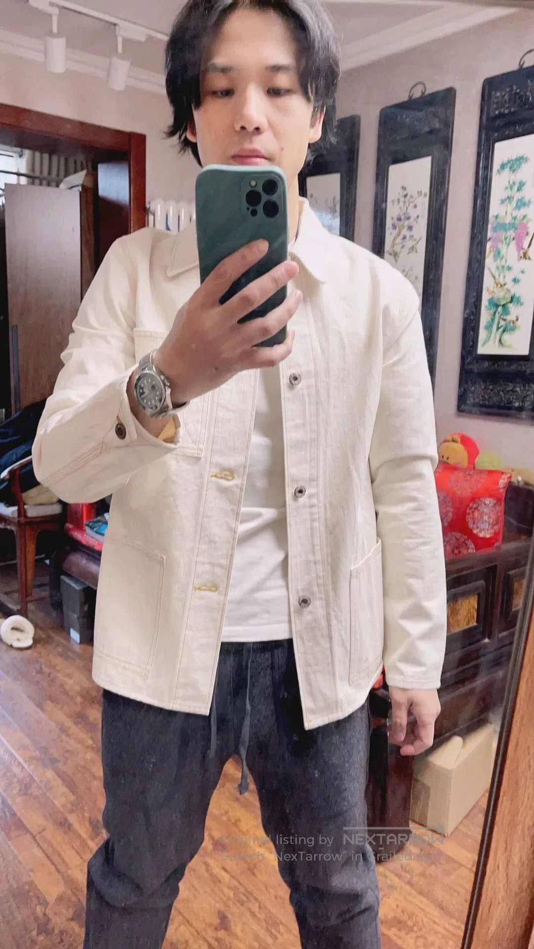 Japanese Brand Bourn White Spring Autumn Jacket. Size S / US 4 / IT 40 - 4 Thumbnail