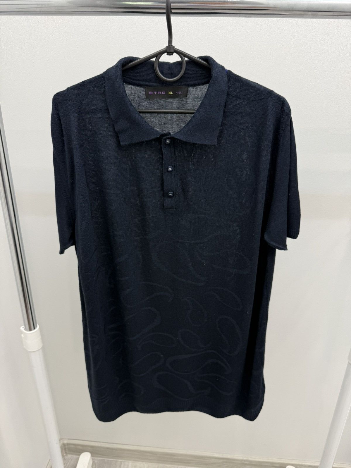 Etro Etro Monogram Dark Blue Polo Shirt Size US XL / EU 56 / 4 - 1 Thumbnail
