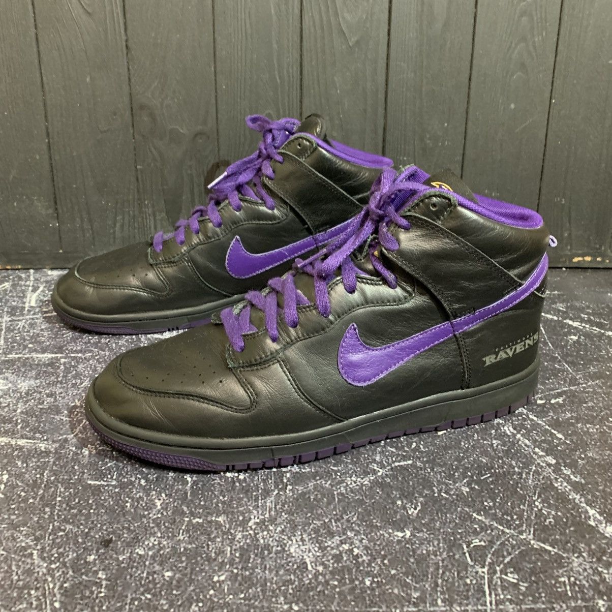 Nike Baltimore Ravens Nike Dunk Men’s Shoes size 11.5 US 45.5 EU Size US 11.5 / EU 44-45 - 4 Thumbnail
