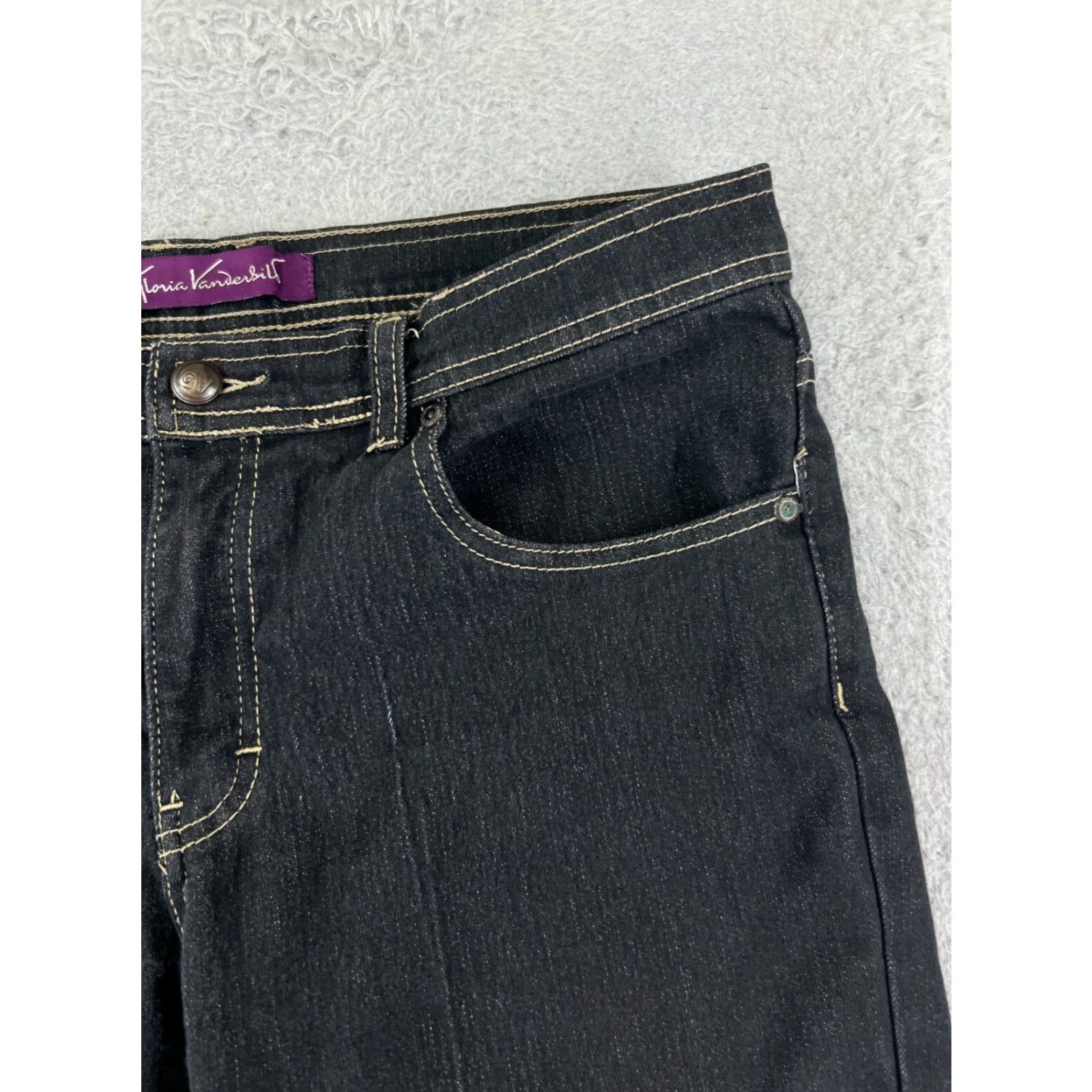 Gloria Vanderbilt Gloria Vanderbilt Shorts Womens 14 Black Cutoff Denim Jean Cotton Blend 32x13 Size 36" / US 14 / IT 50 - 5 Thumbnail