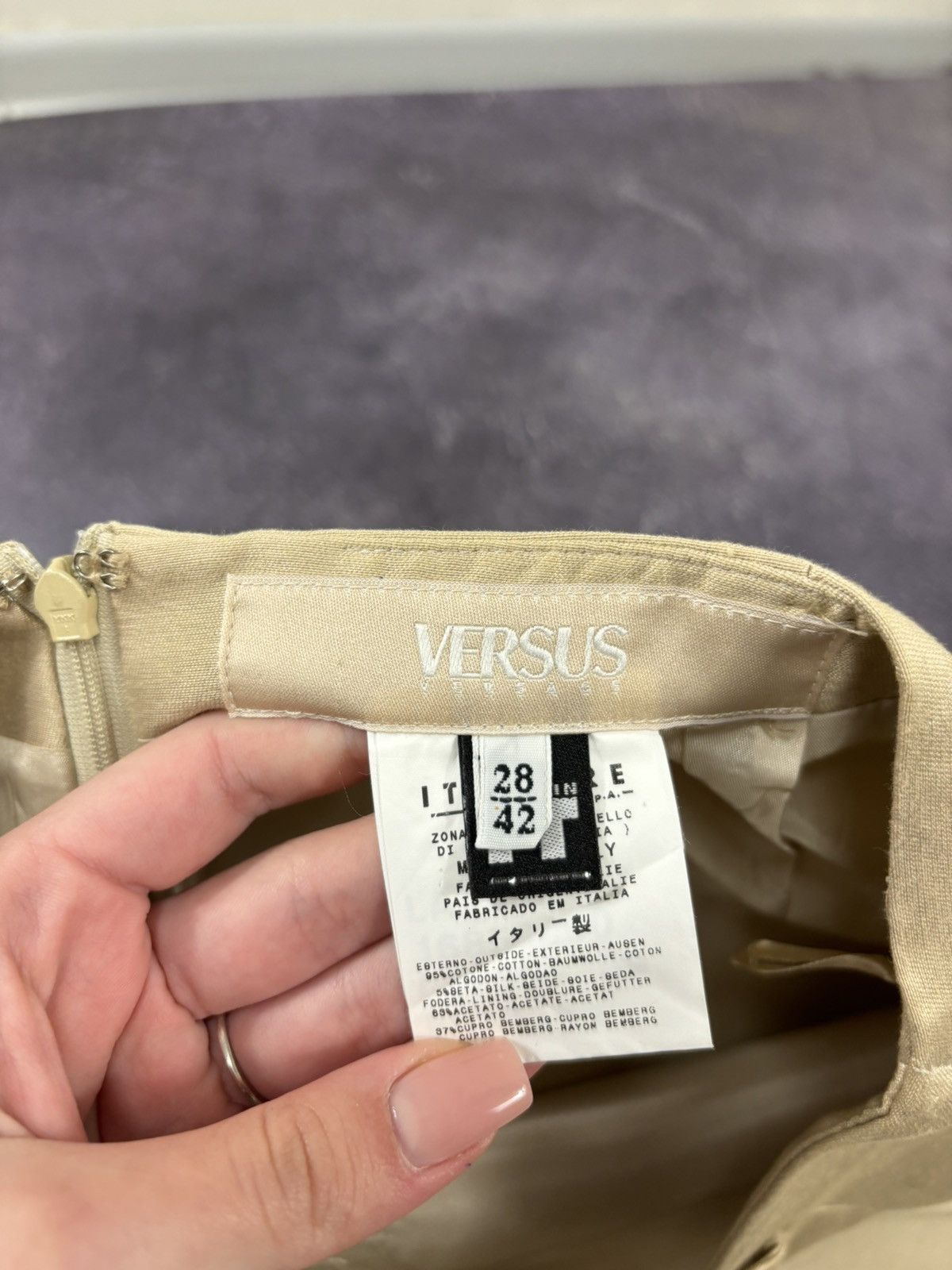 Versace × Versus Versace Versace Versus Women’s Classic Luxury Midi Skirt Size 28" / US 6 / IT 42 - 9 Thumbnail