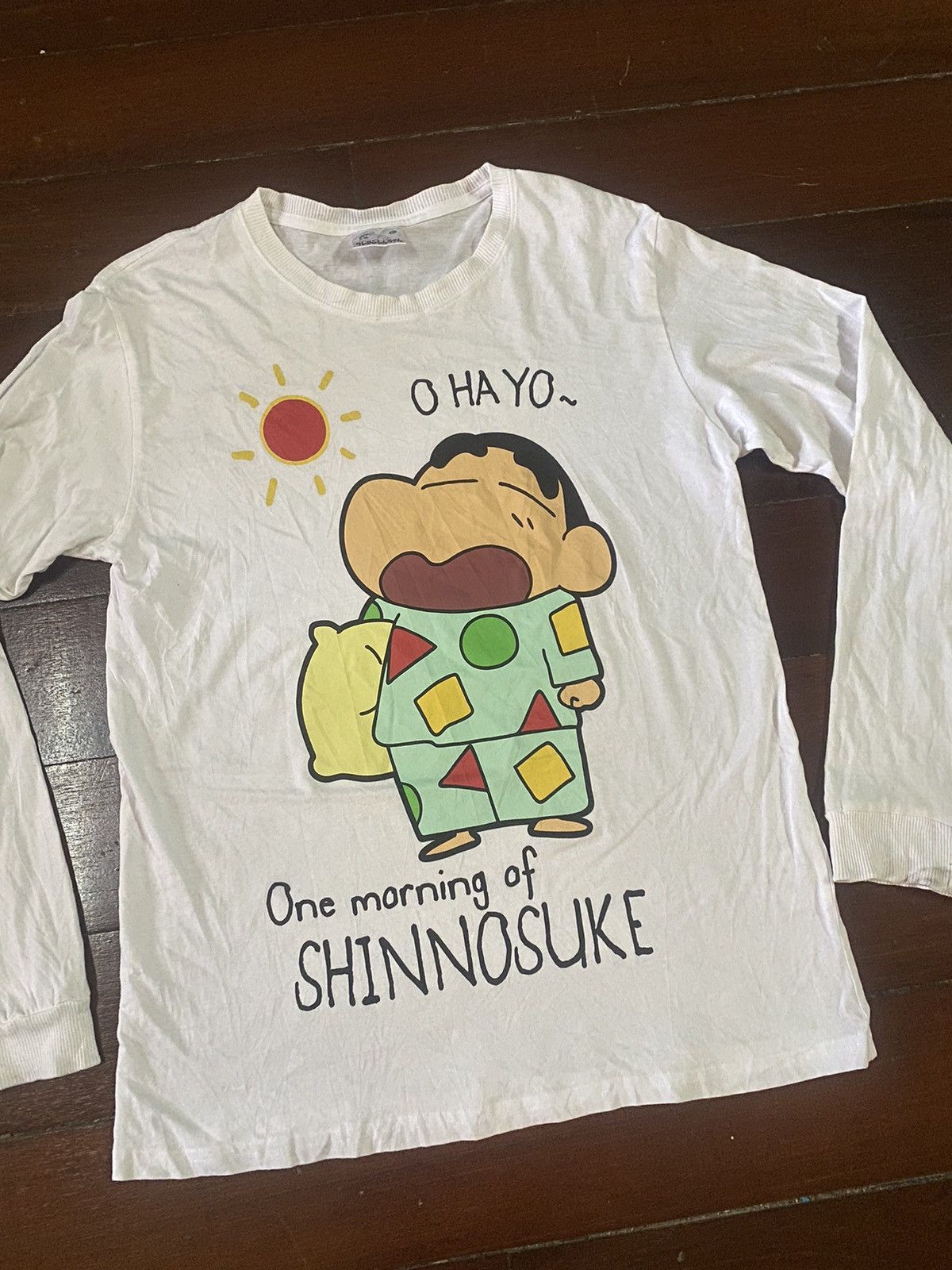 Anime × Vintage vintage CRAYON SHINCHAN o ha yo one morning funny cartoon Size US L / EU 52-54 / 3 - 4 Thumbnail