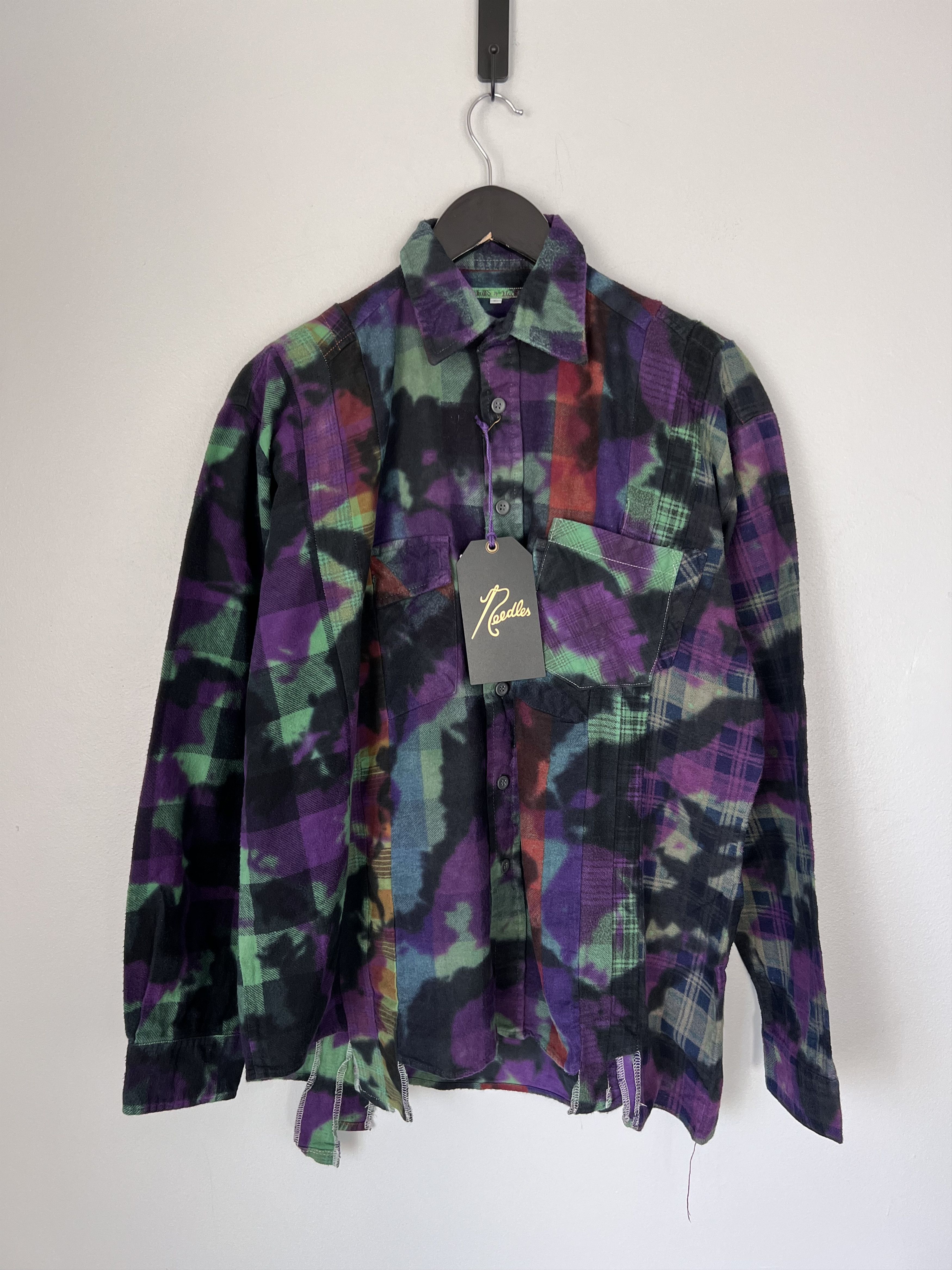 Needles Needles Rebuild 7 Cuts Flannel in Tie Dye Size US L / EU 52-54 / 3 - 1 Thumbnail