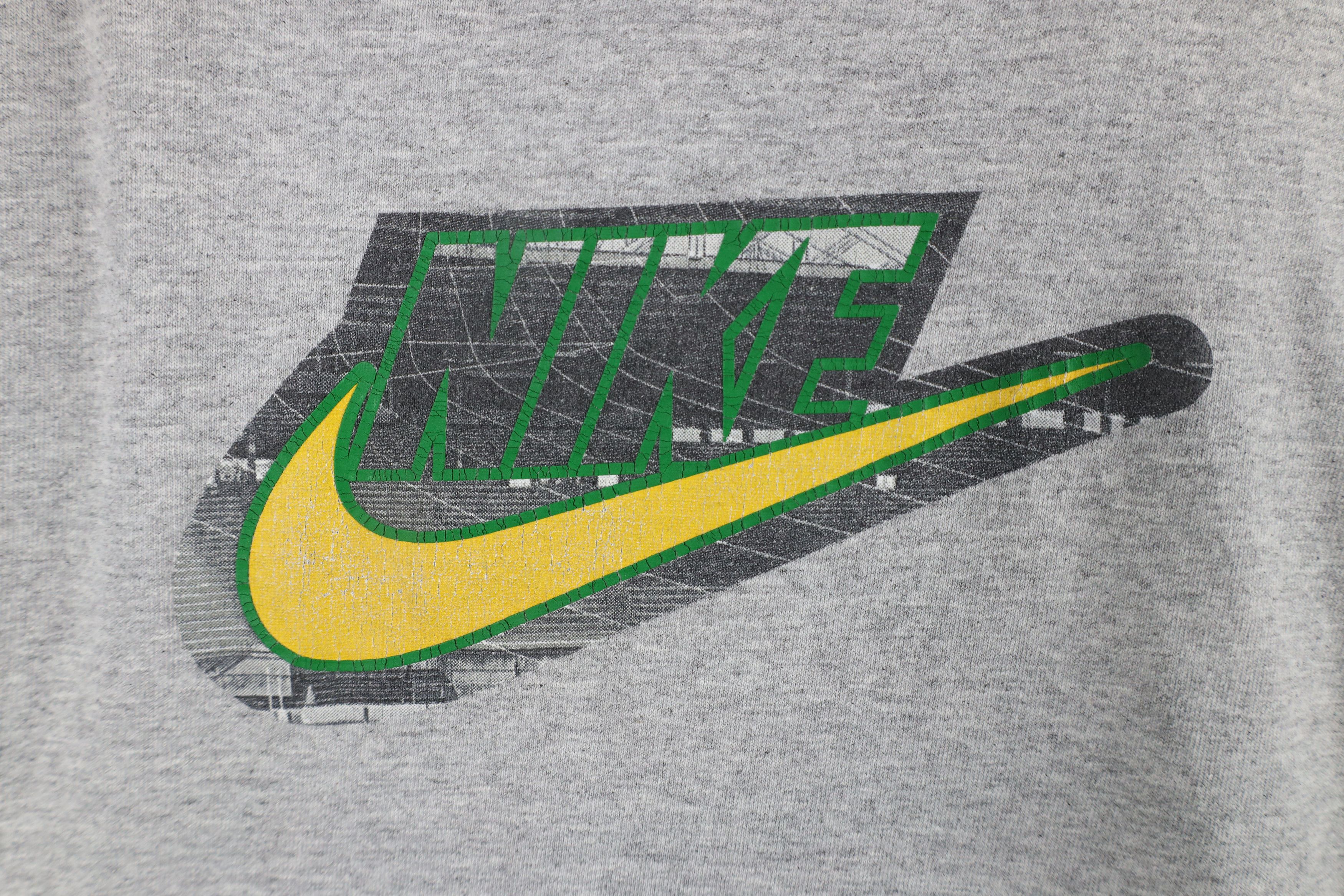 Nike × Vintage Vintage Nike Swoosh Oregon Hayward Field Long Sleeve T-Shirt Size US XL / EU 56 / 4 - 4 Thumbnail