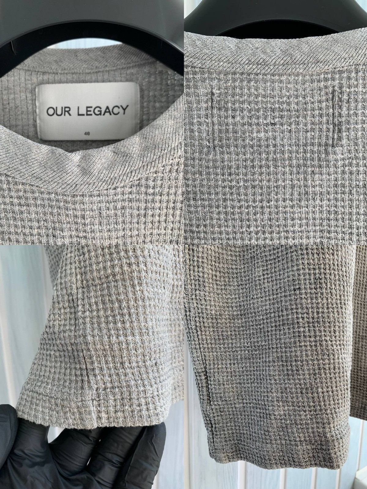 Our Legacy Our Legacy AW 2014 Spun Sumo Women Gray Waffle Knit T-Shirt Size M / US 6-8 / IT 42-44 - 25 Thumbnail