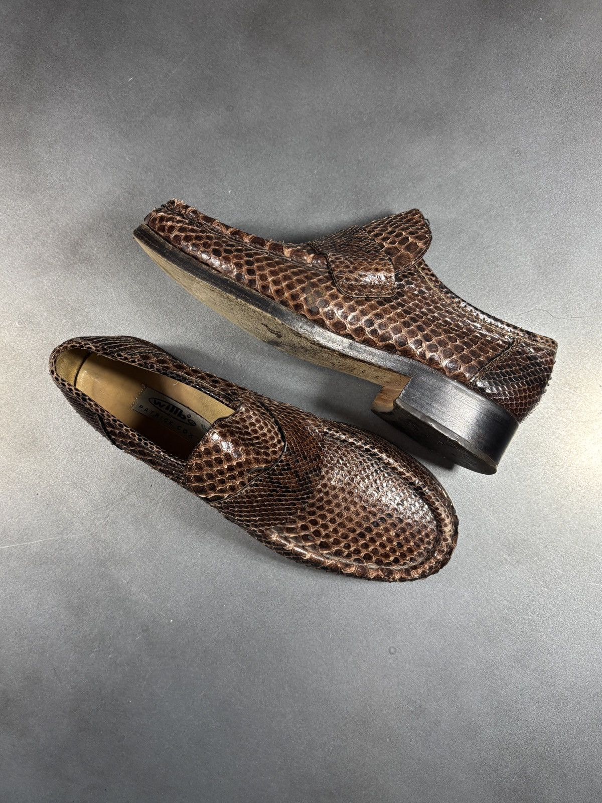 Vintage Vintage Snakeskin Loafers willbe Patrick Cox Italy Penny 90s Size US 8.5 / EU 41-42 - 1 Thumbnail