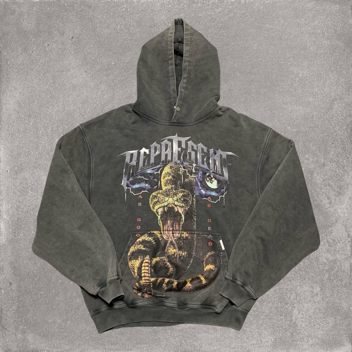 Represent Clo. Represent Large As Good As Dead Vintage Grey Hoodie Snake Size US L / EU 52-54 / 3 - 1 Thumbnail