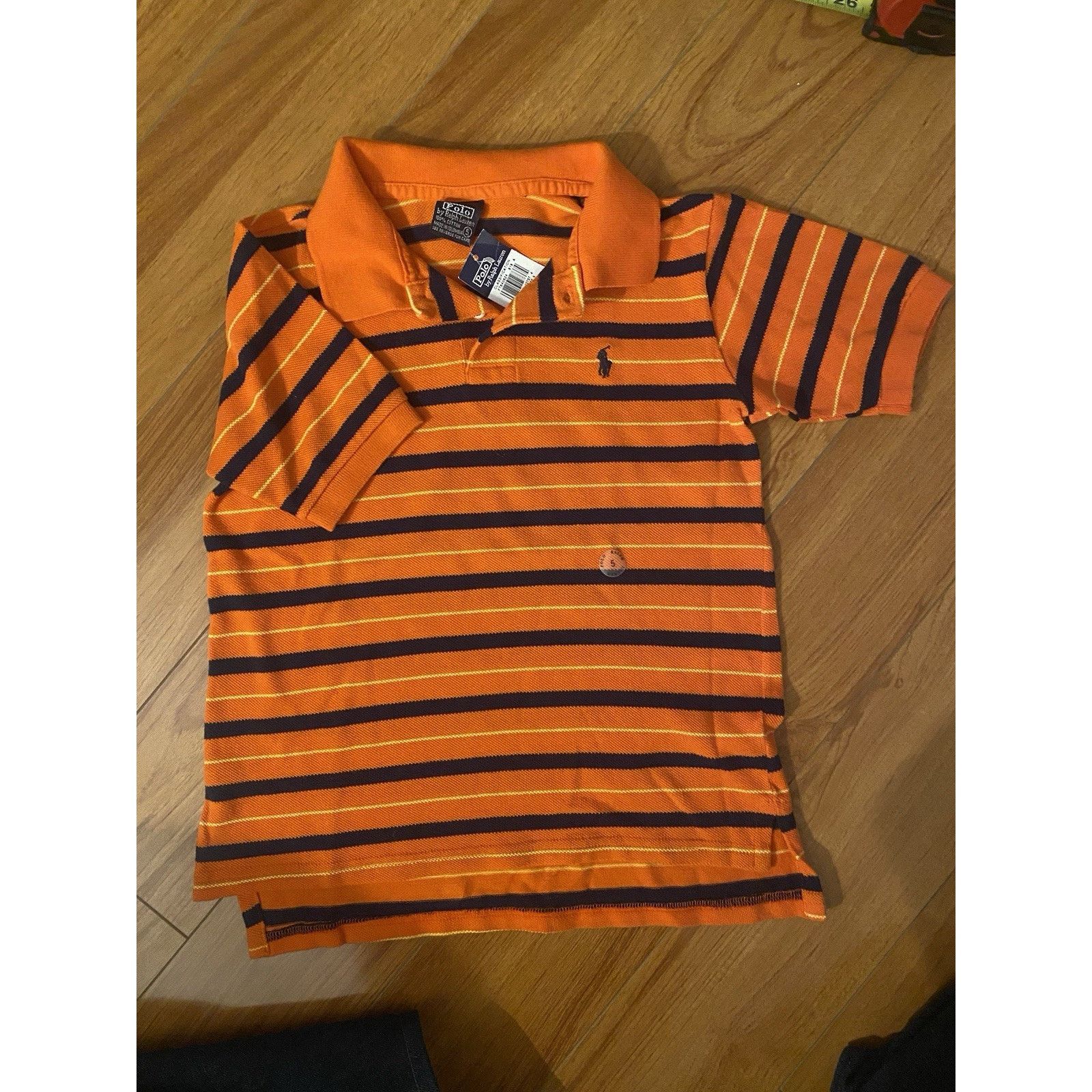 Polo Ralph Lauren Polo Ralph Lauren boys sz S Orange stripe short Sleeve Size US S / EU 44-46 / 1 - 1 Thumbnail
