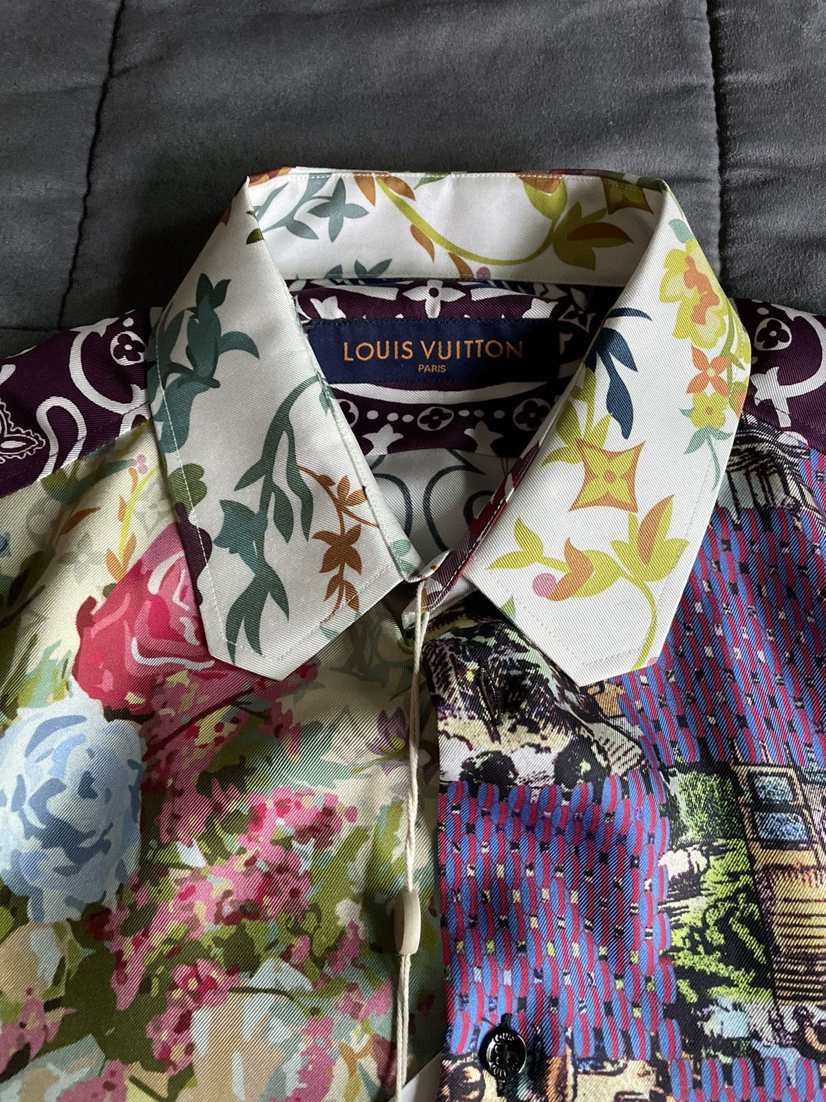 Louis Vuitton Louis Vuitton Flower Bandana Silk Shirt Size US M / EU 48-50 / 2 - 2 Thumbnail