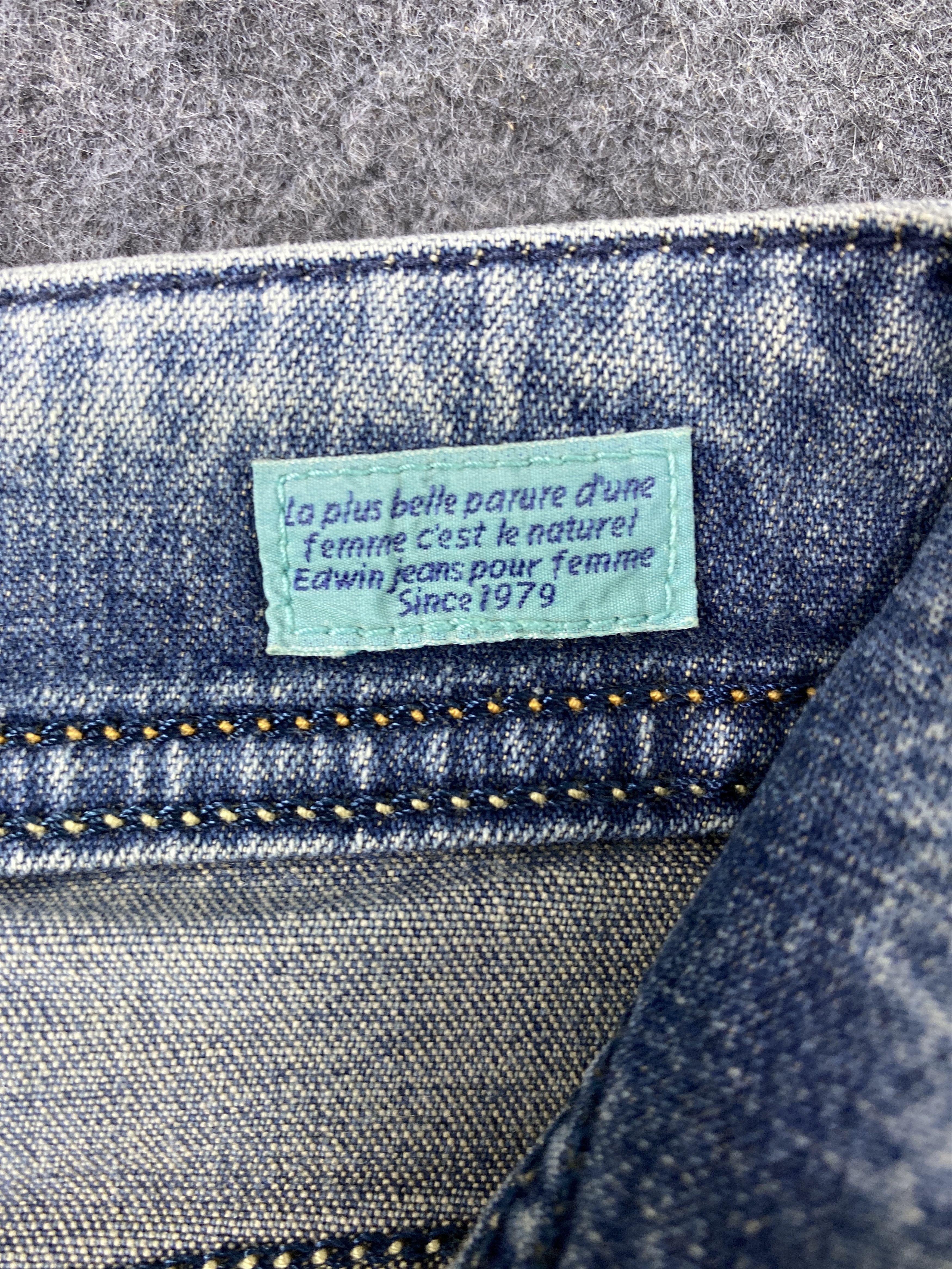 Edwin Vienus Jean by Something Edwin Flare Blue Wash Jeans - J1087 Size 28" / US 6 / IT 42 - 10 Thumbnail