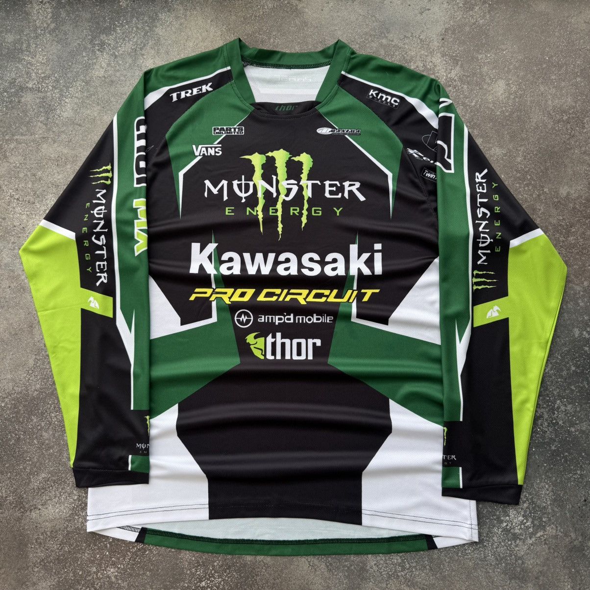 Hypebeast Kawasaki Monster Energy Vintage Y2K Racing Jersey Size US L / EU 52-54 / 3 - 3 Thumbnail