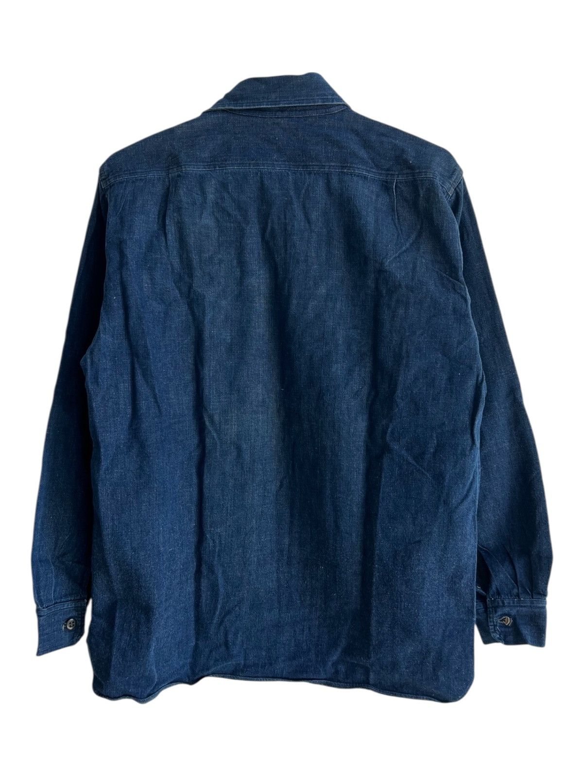 Vintage Vintage 1950s Indigo Dyed Double Flap Pocket Selvaged Jacket Size US L / EU 52-54 / 3 - 2 Thumbnail