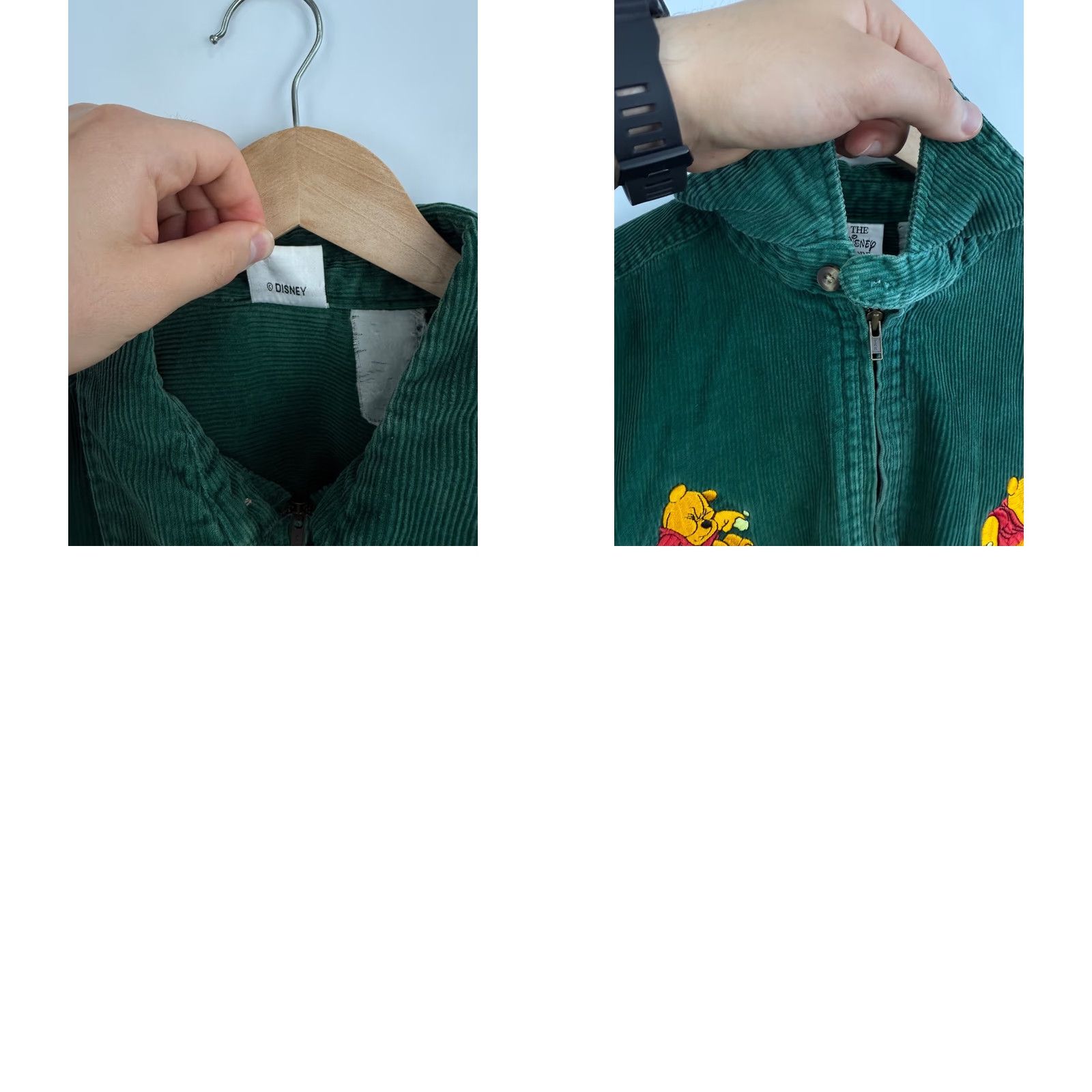 Disney VINTAGE Winnie the Pooh Disney Velvet Sweatshirt Shirt XL/XXL Green 90s Pullover Mens Sweatshirt Size US XL / EU 56 / 4 - 8 Thumbnail