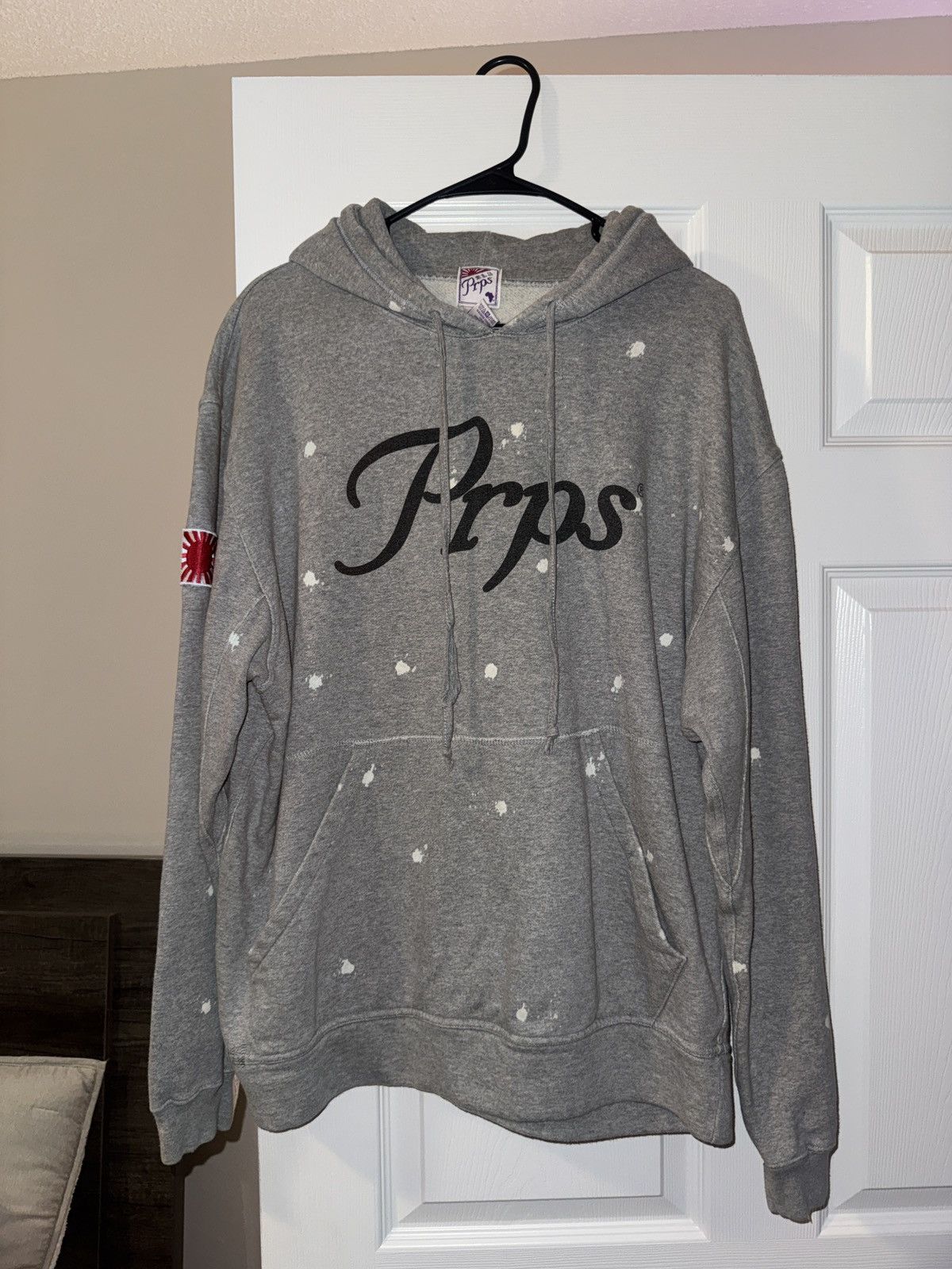 Prps PRPS Gray Paint Splatter Hoodie Sweatshirt XL Size US XL / EU 56 / 4 - 1 Thumbnail