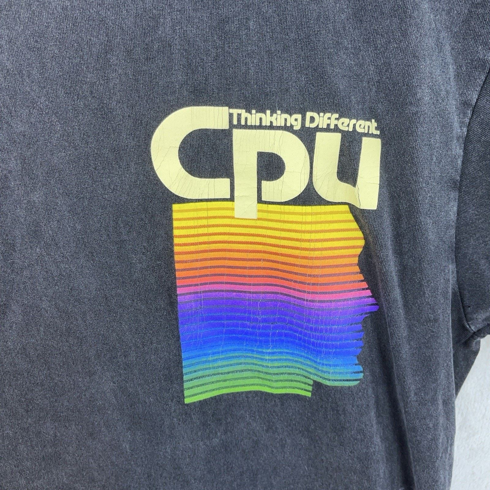 Other Thinking Different CPU Mens T Shirt Small Black Vintage Wash Size US S / EU 44-46 / 1 - 7 Thumbnail