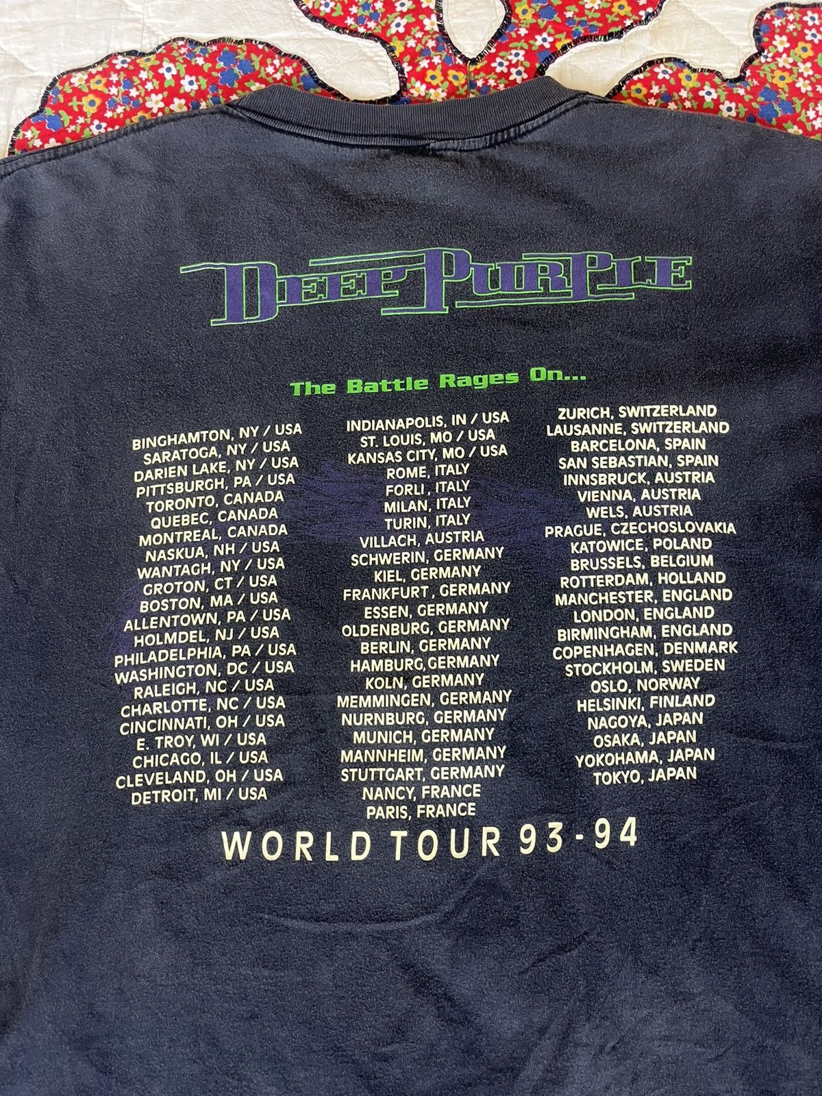 Band Tees Vintage DEEP PURPLE The Battle Rages On World Tour 93-94’s Size US XXL / EU 58 / 5 - 10 Thumbnail