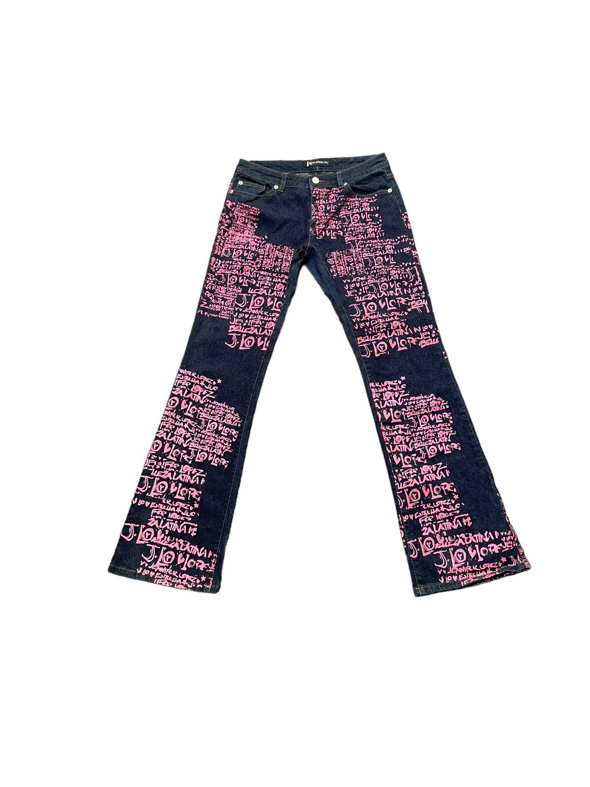 Designer JLO by Jennifer Lopez Flare Custom Paint Denim Size 29" - 1 Thumbnail