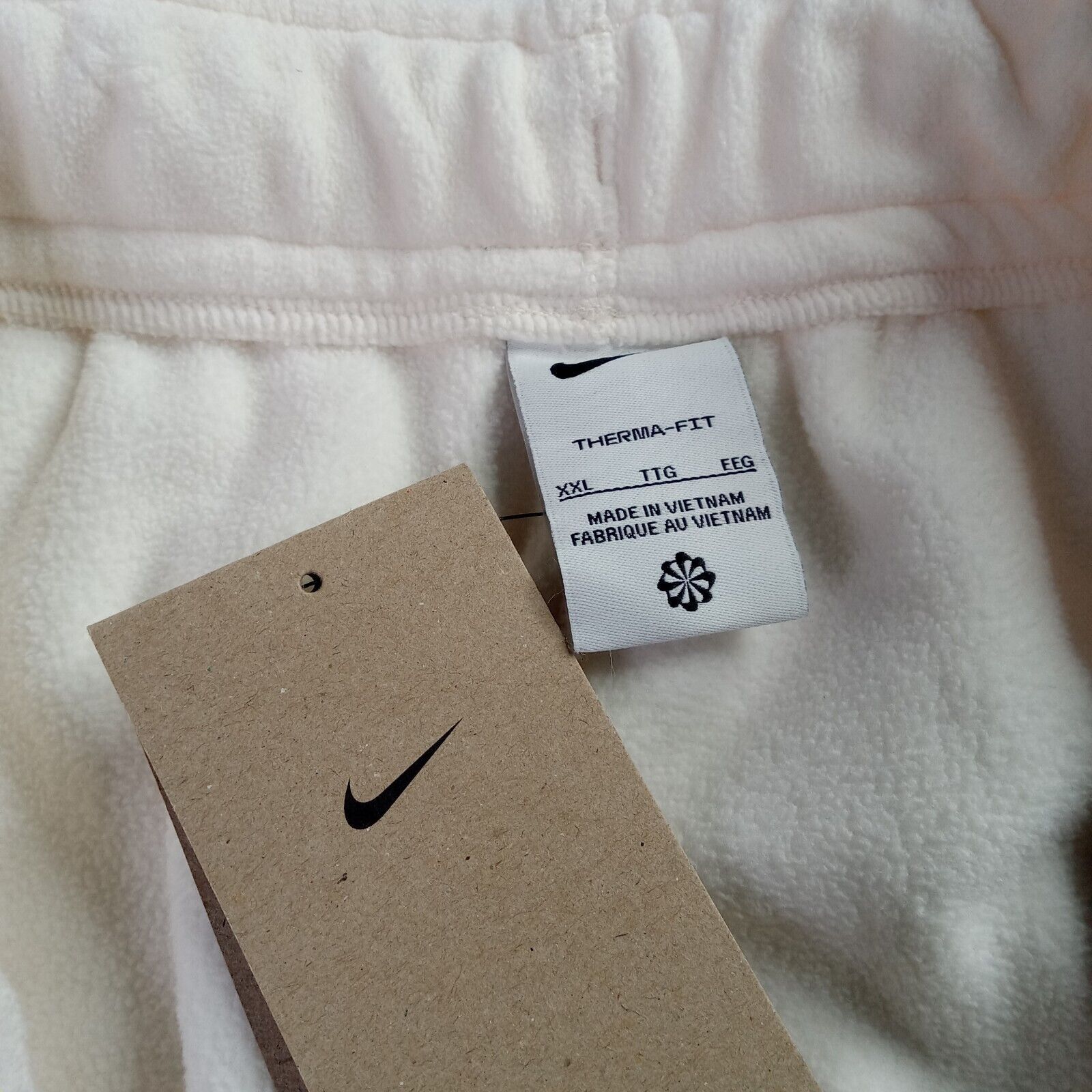 Nike Nike One Pants Women's 2XL Beige Therma Fit Joggers Fleece Size 42" / US 20 - 5 Thumbnail